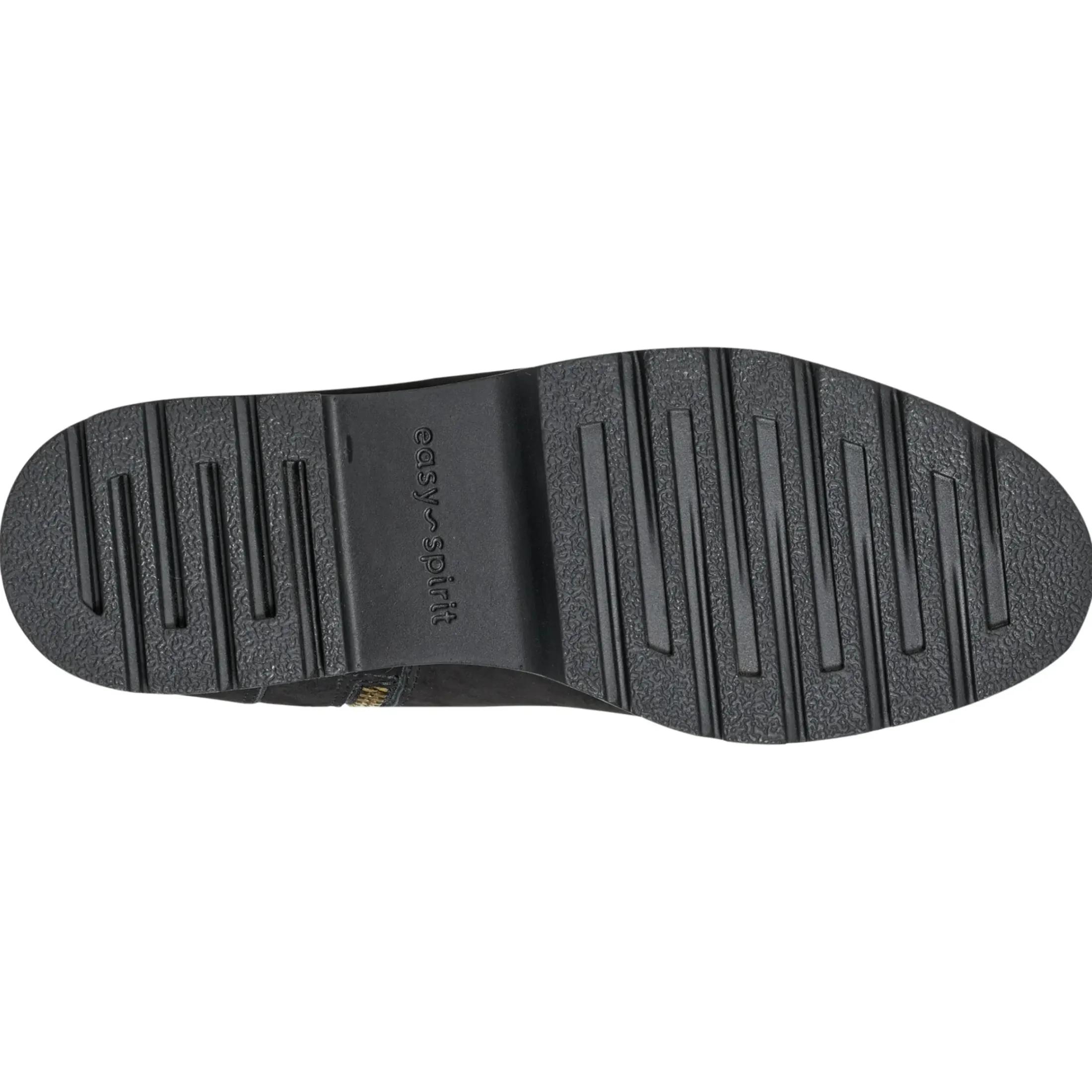 eFlex|eFlex>Easy Spirit Morgan Lug Sole Casual Booties Black Nubuck Leather