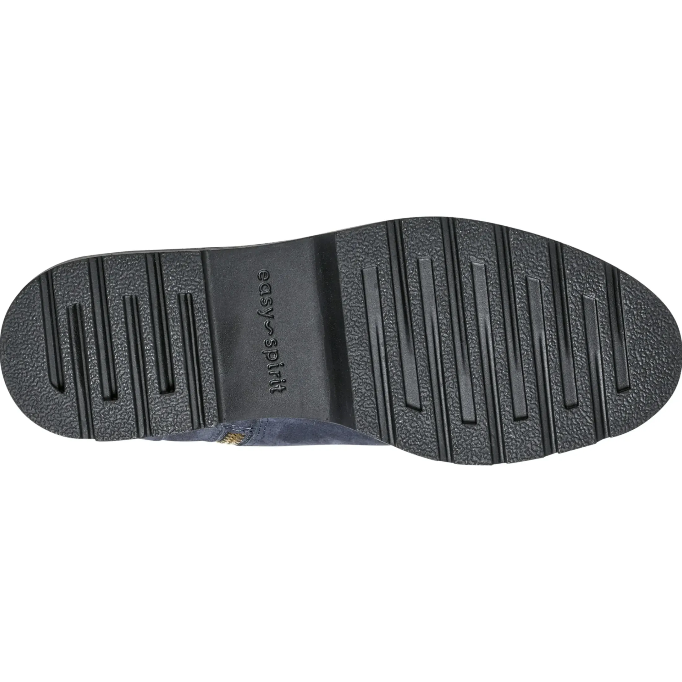 eFlex|eFlex>Easy Spirit Morgan Lug Sole Casual Booties Navy Nubuck Leather