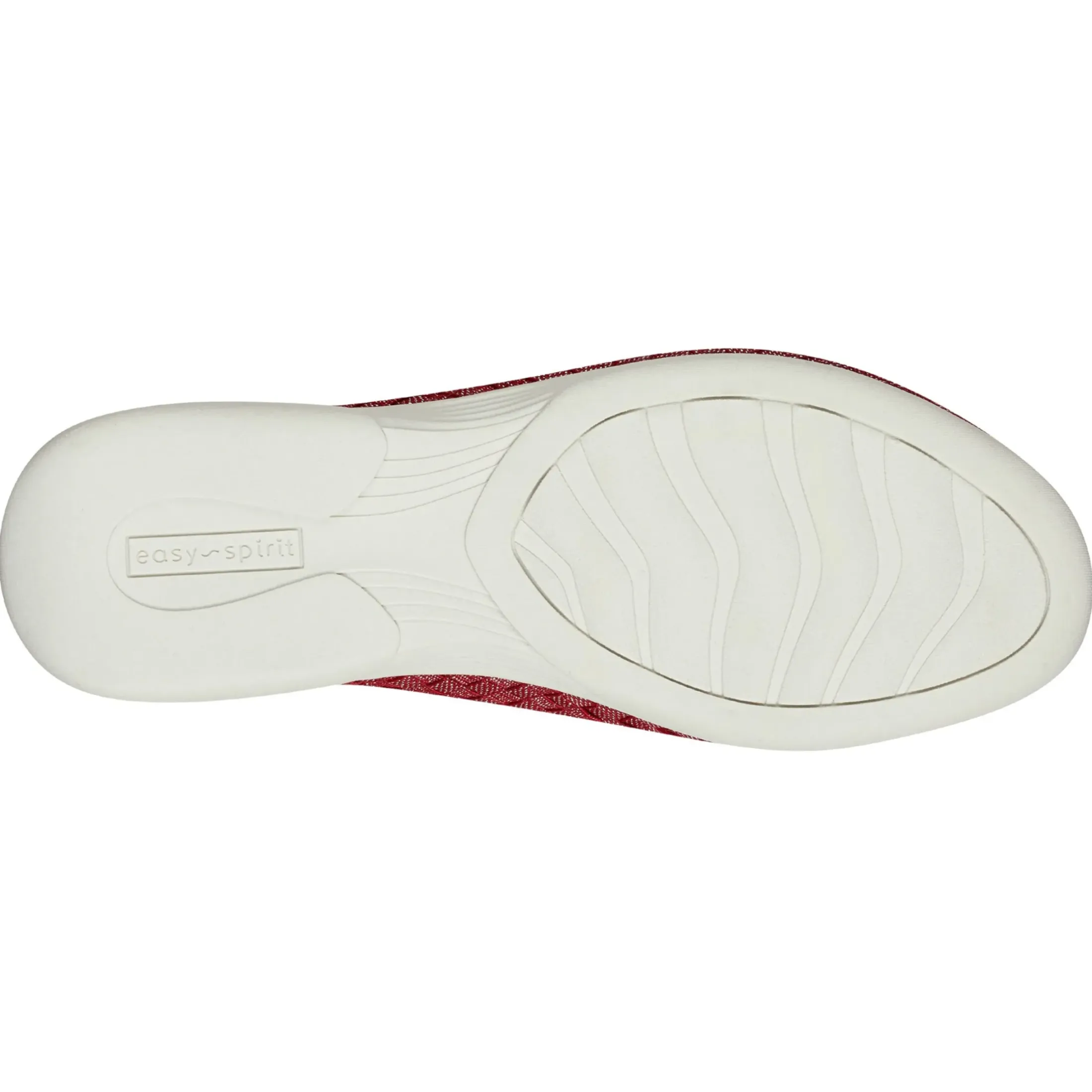 Casual|Flats>Easy Spirit Nora Slide Sandals Red/Silver Woven Shimmer
