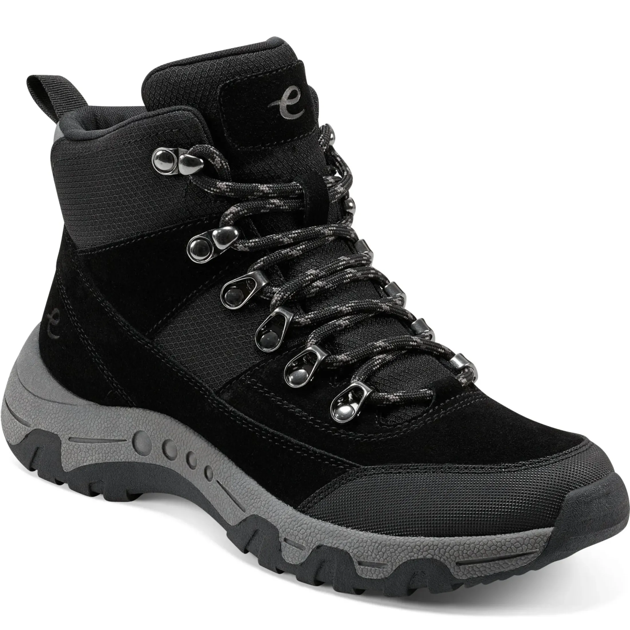 Explore24|Explore24>Easy Spirit Nylaa Lace Up Hiker Booties Black Suede