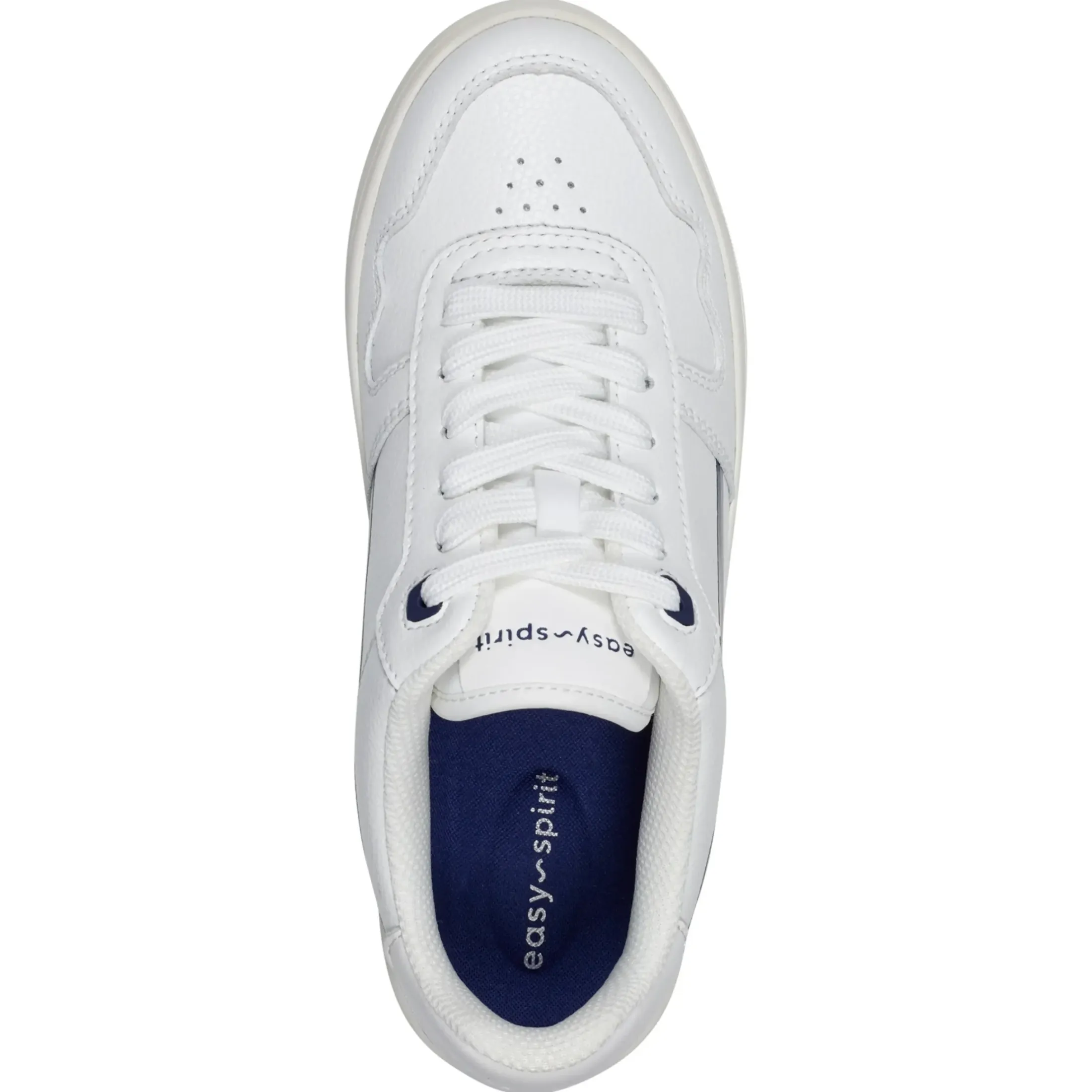 Sneakers|Sneakers>Easy Spirit Onyx Lace Up Platform Walking Shoes White Navy
