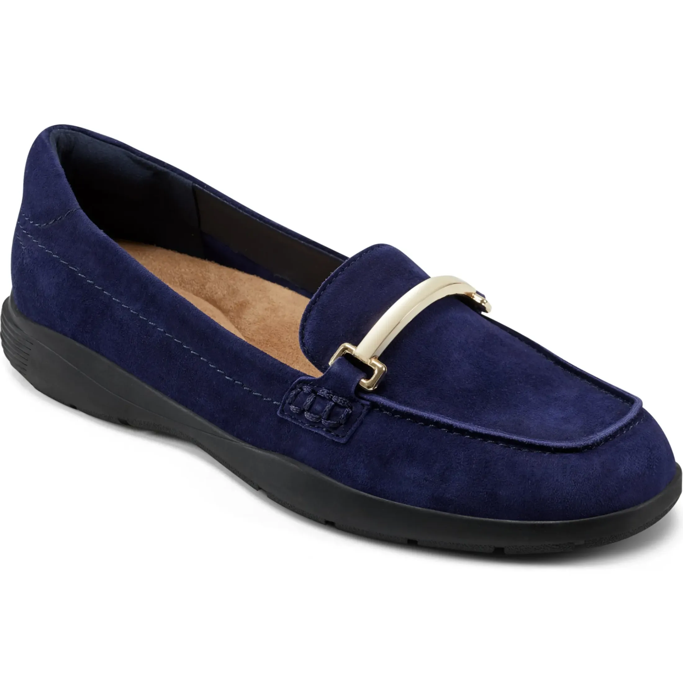 eFlex|eFlex>Easy Spirit Paula Casual Loafers Navy Suede