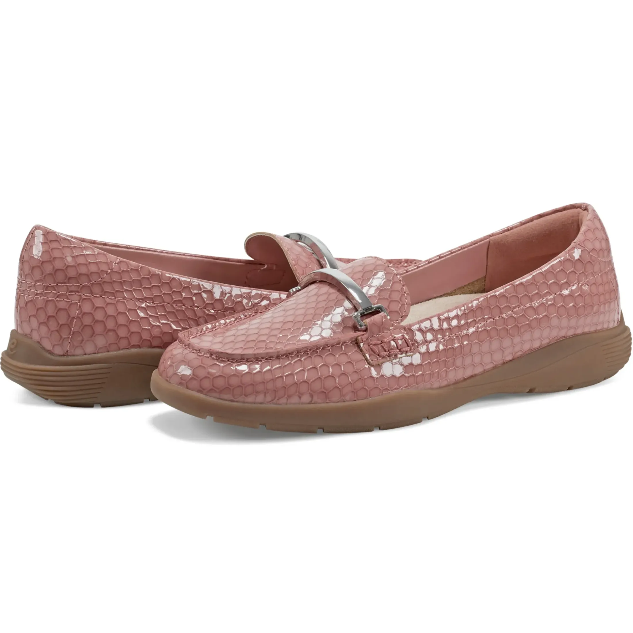eFlex|eFlex>Easy Spirit Paula Casual Loafers Pink Croco