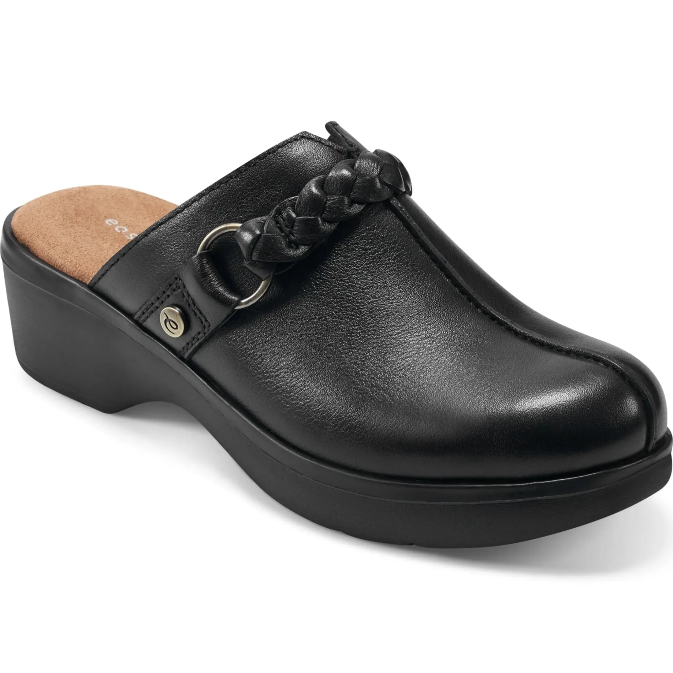 Mules|Mules>Easy Spirit Penelope Casual Clogs Black Leather