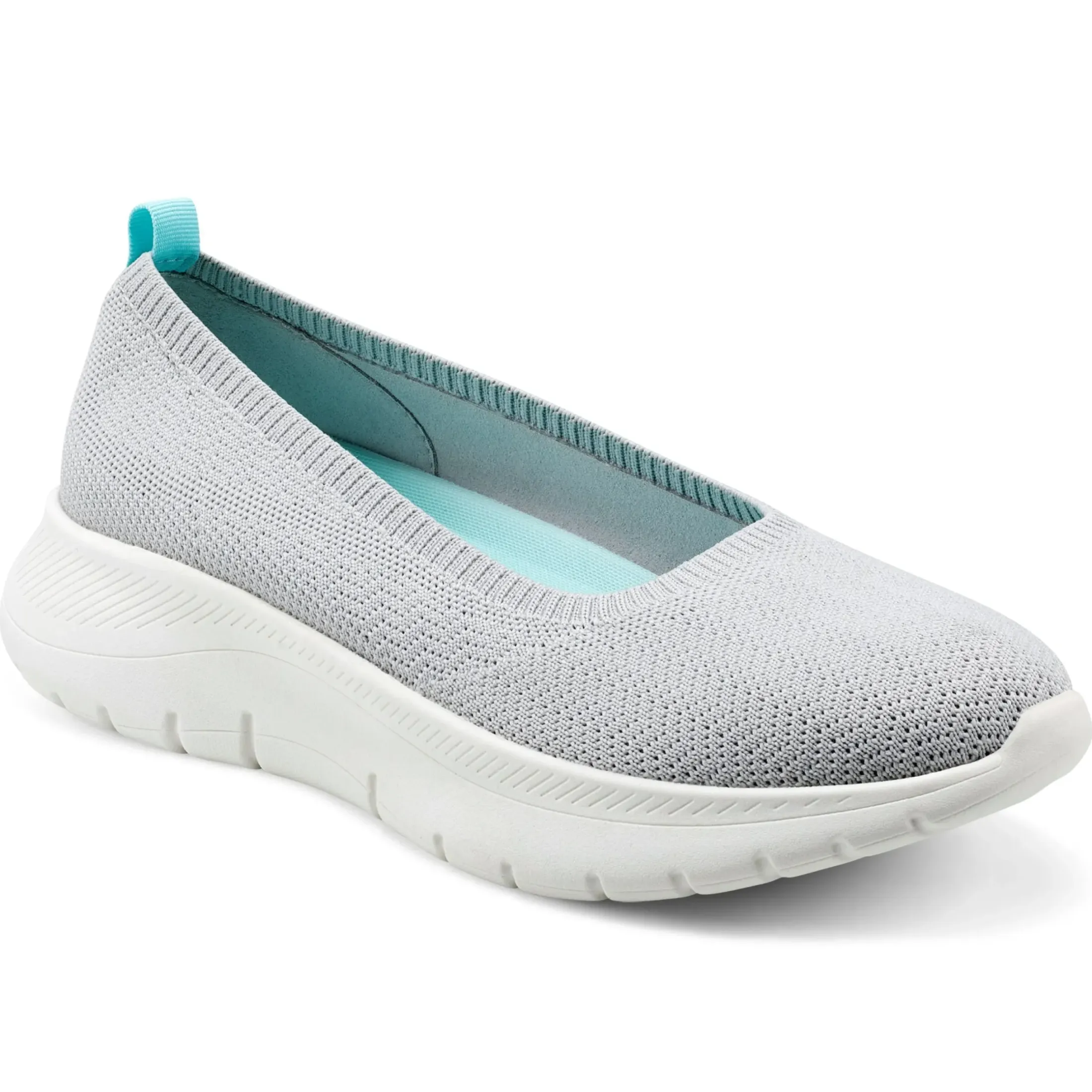 Slip Ons|Slip Ons>Easy Spirit Peppy Walking Shoes Grey Knit