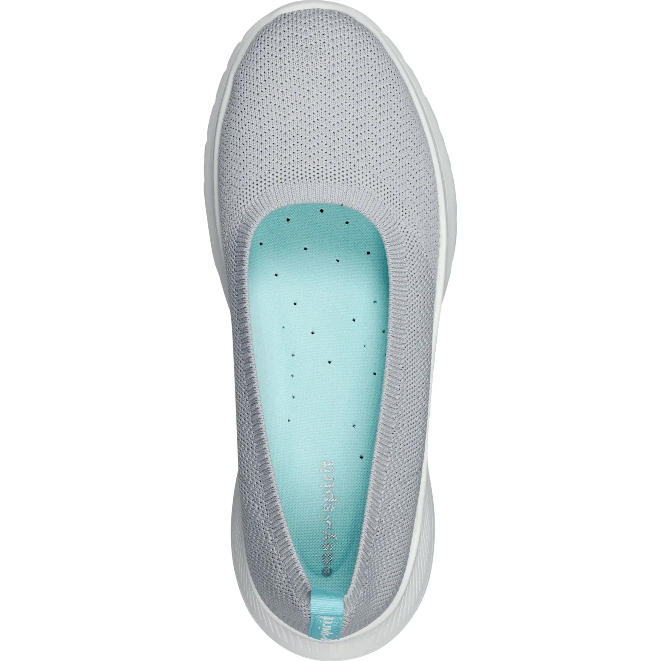 Slip Ons|Slip Ons>Easy Spirit Peppy Walking Shoes Grey Knit
