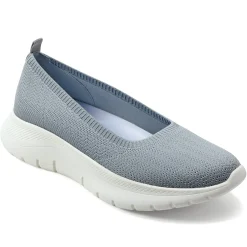 Slip Ons|Slip Ons>Easy Spirit Peppy Walking Shoes Light Blue Knit