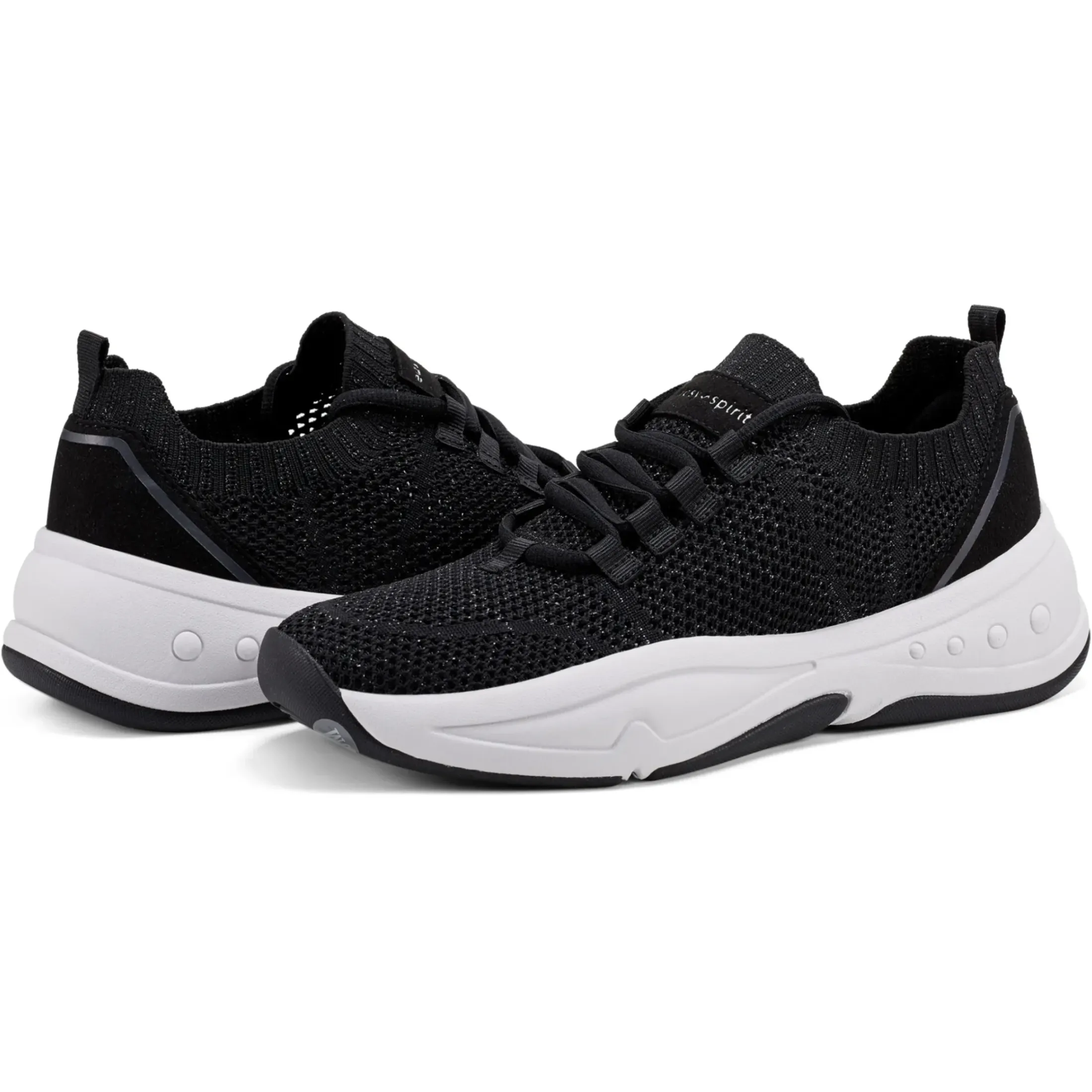 Slip Ons|Slip Ons>Easy Spirit Power Slip On Sneakers Black/White