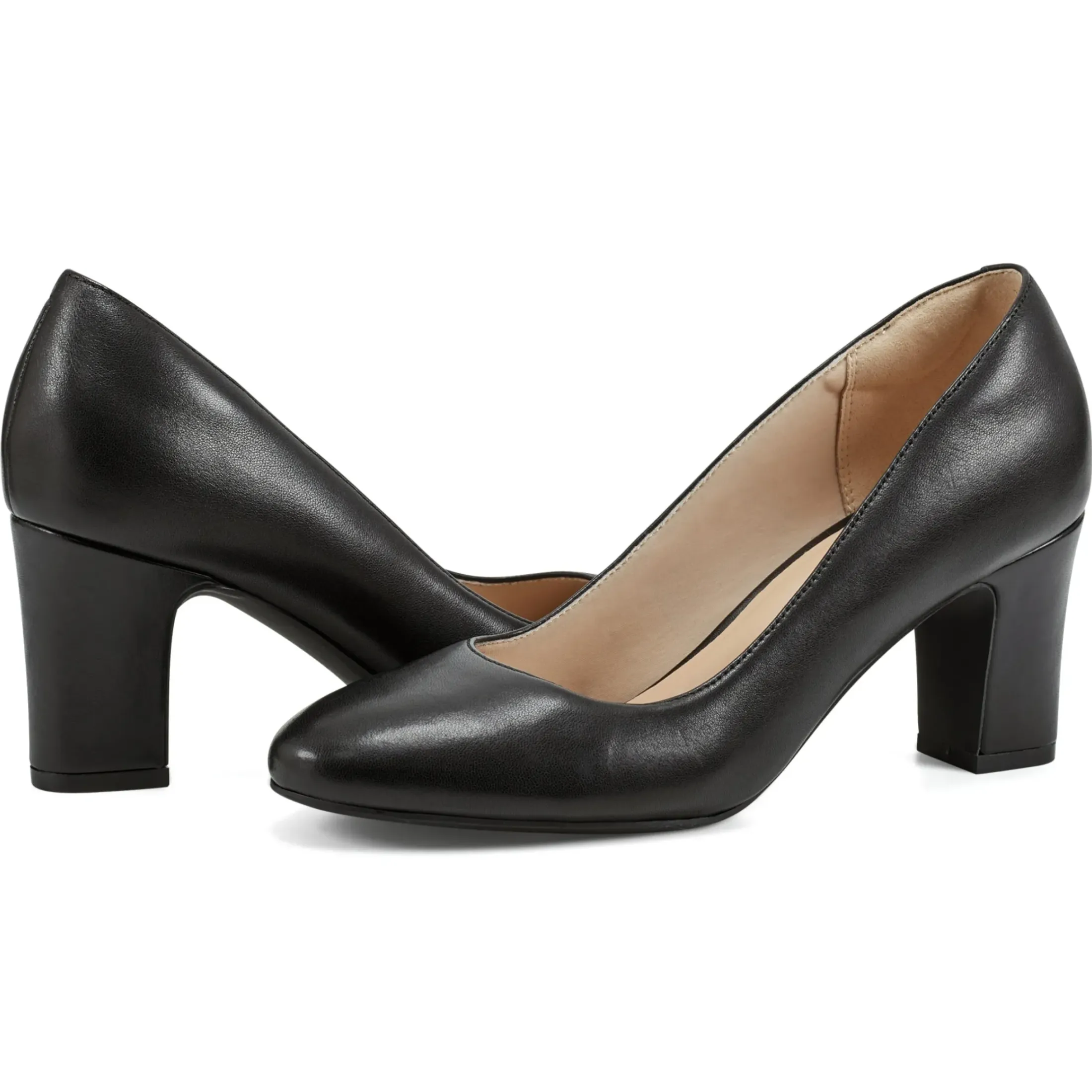 eFlex|eFlex>Easy Spirit Priscila Dress Pumps Black Leather