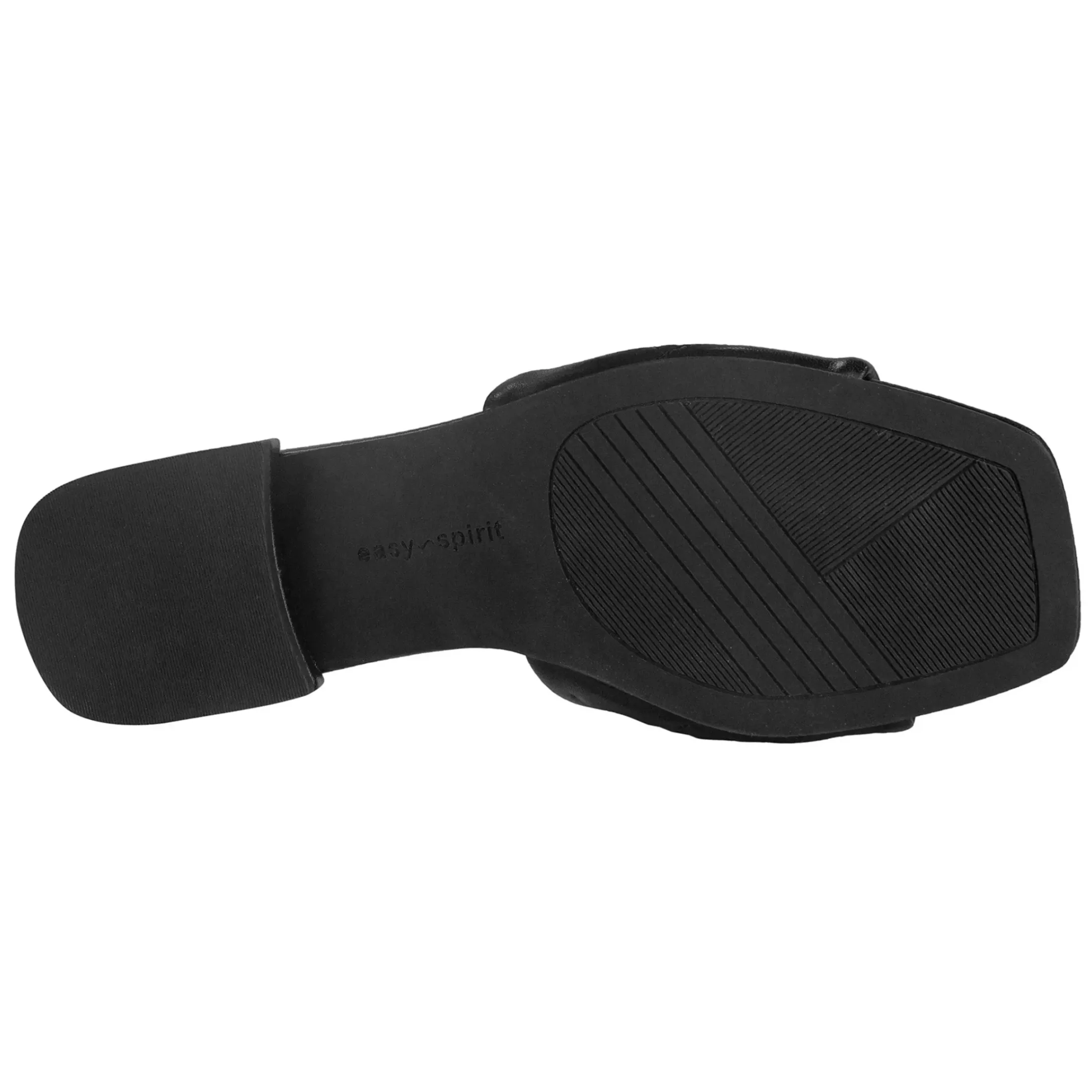 Dress|Sandals>Easy Spirit Quincie Flat Slide Sandals Black Leather