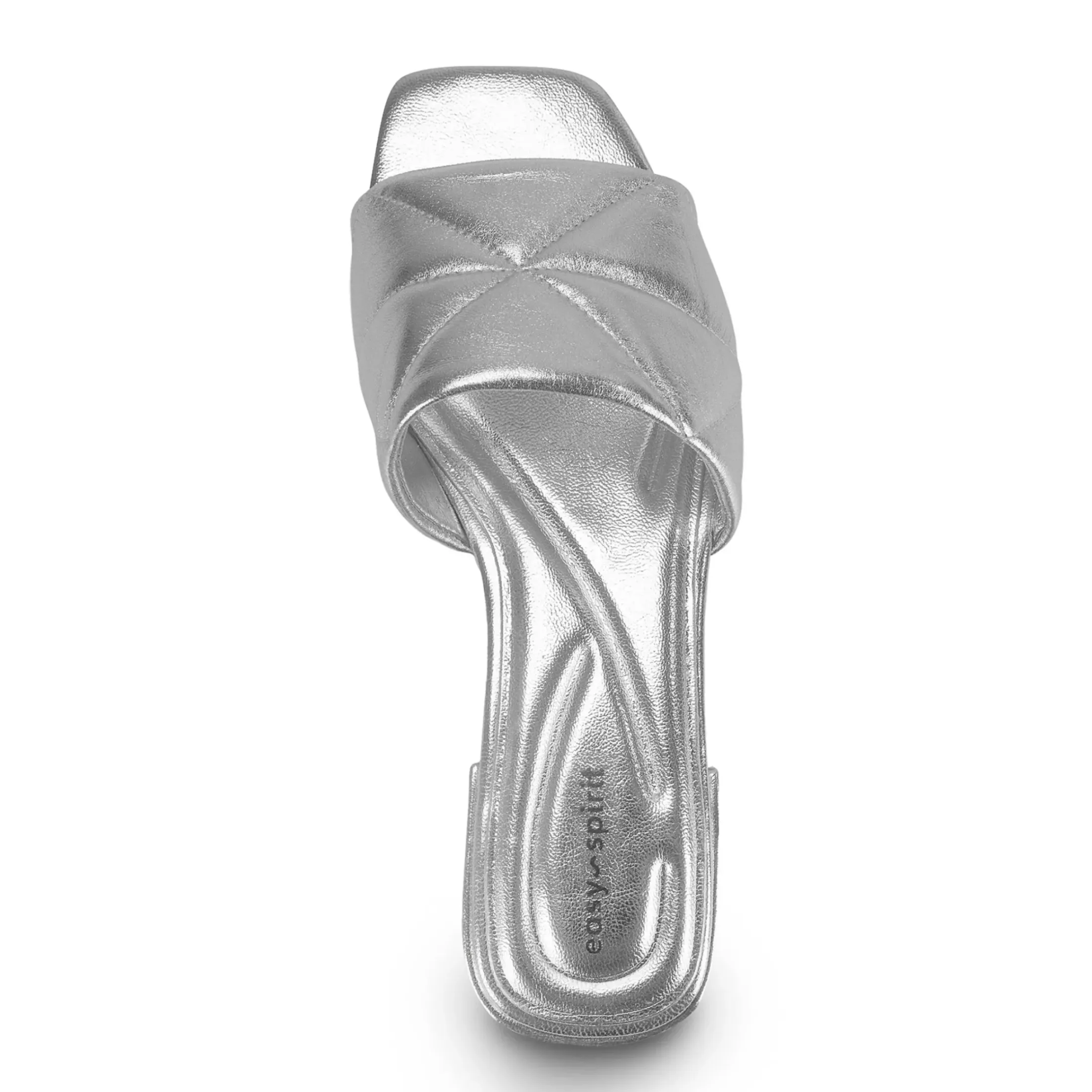 Dress|Sandals>Easy Spirit Quincie Flat Slide Sandals Silver Leather