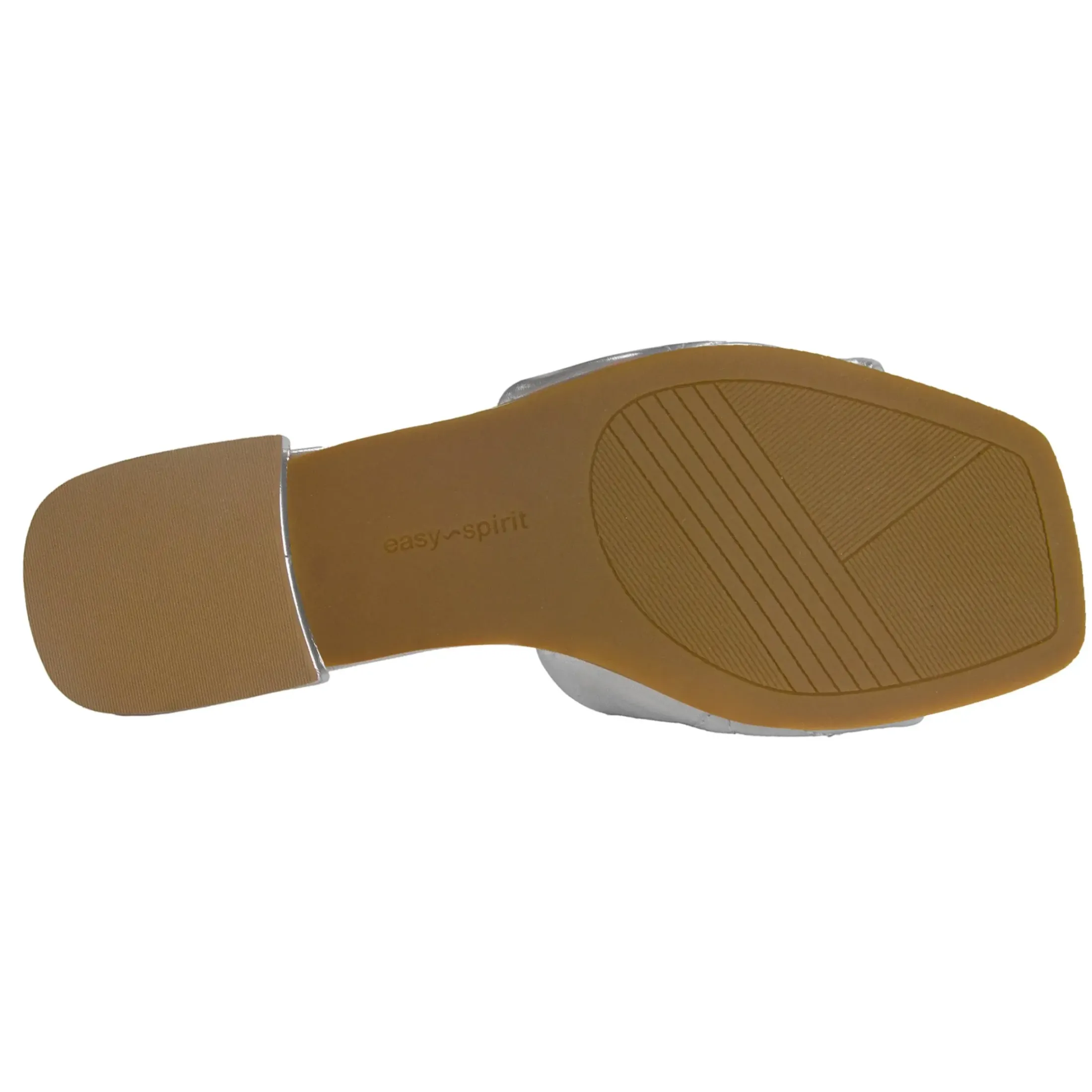 Dress|Sandals>Easy Spirit Quincie Flat Slide Sandals Silver Leather