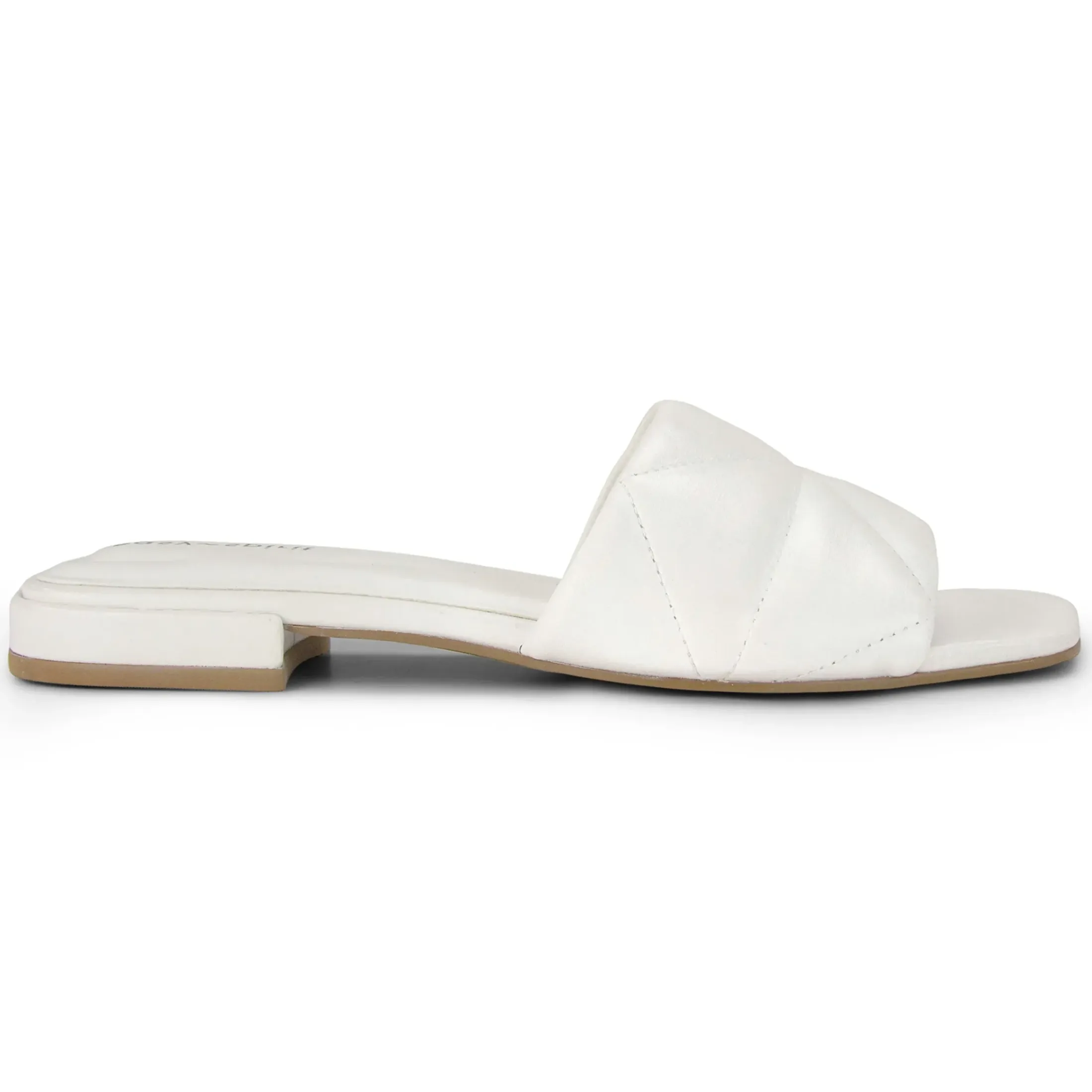 Dress|Sandals>Easy Spirit Quincie Flat Slide Sandals White Leather