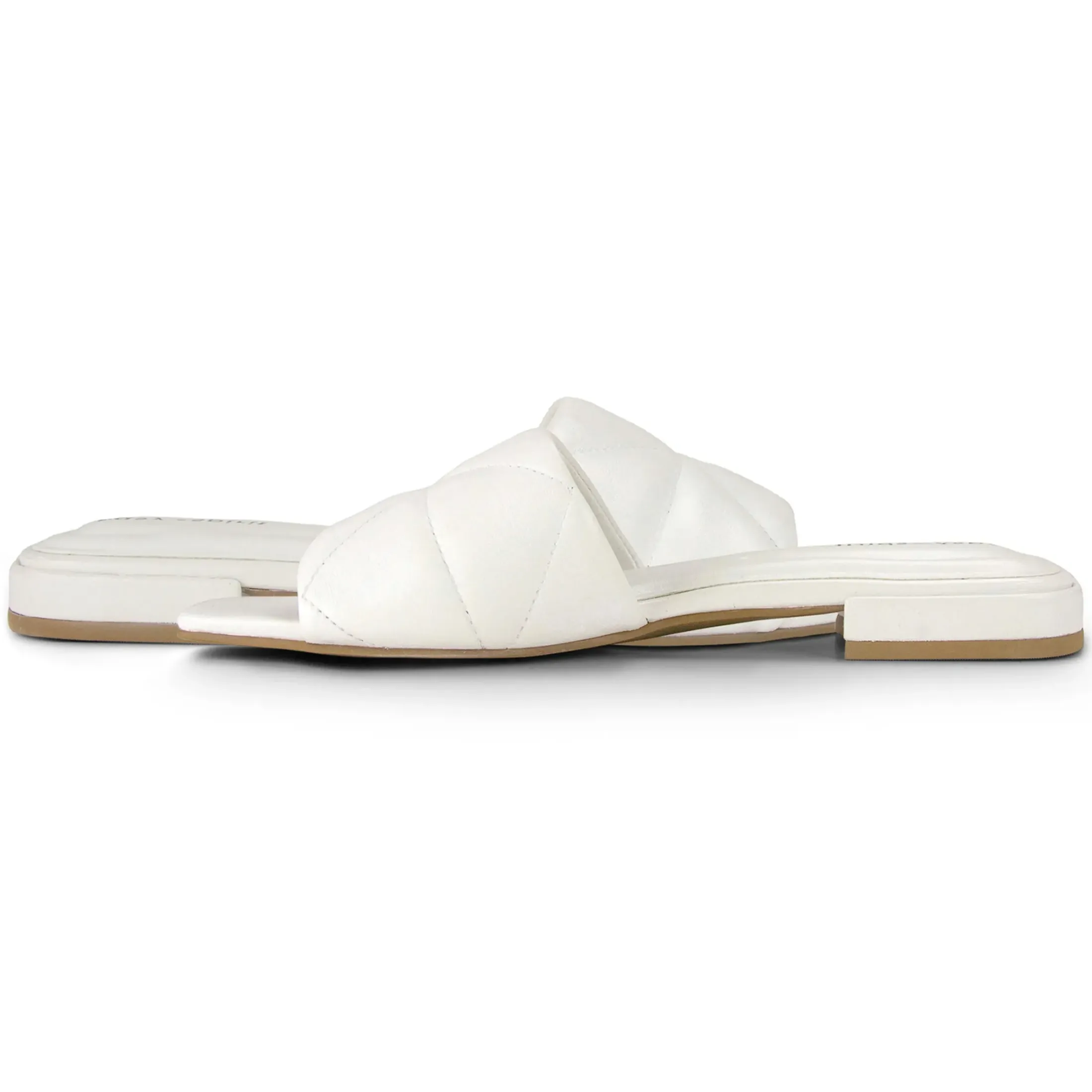 Dress|Sandals>Easy Spirit Quincie Flat Slide Sandals White Leather