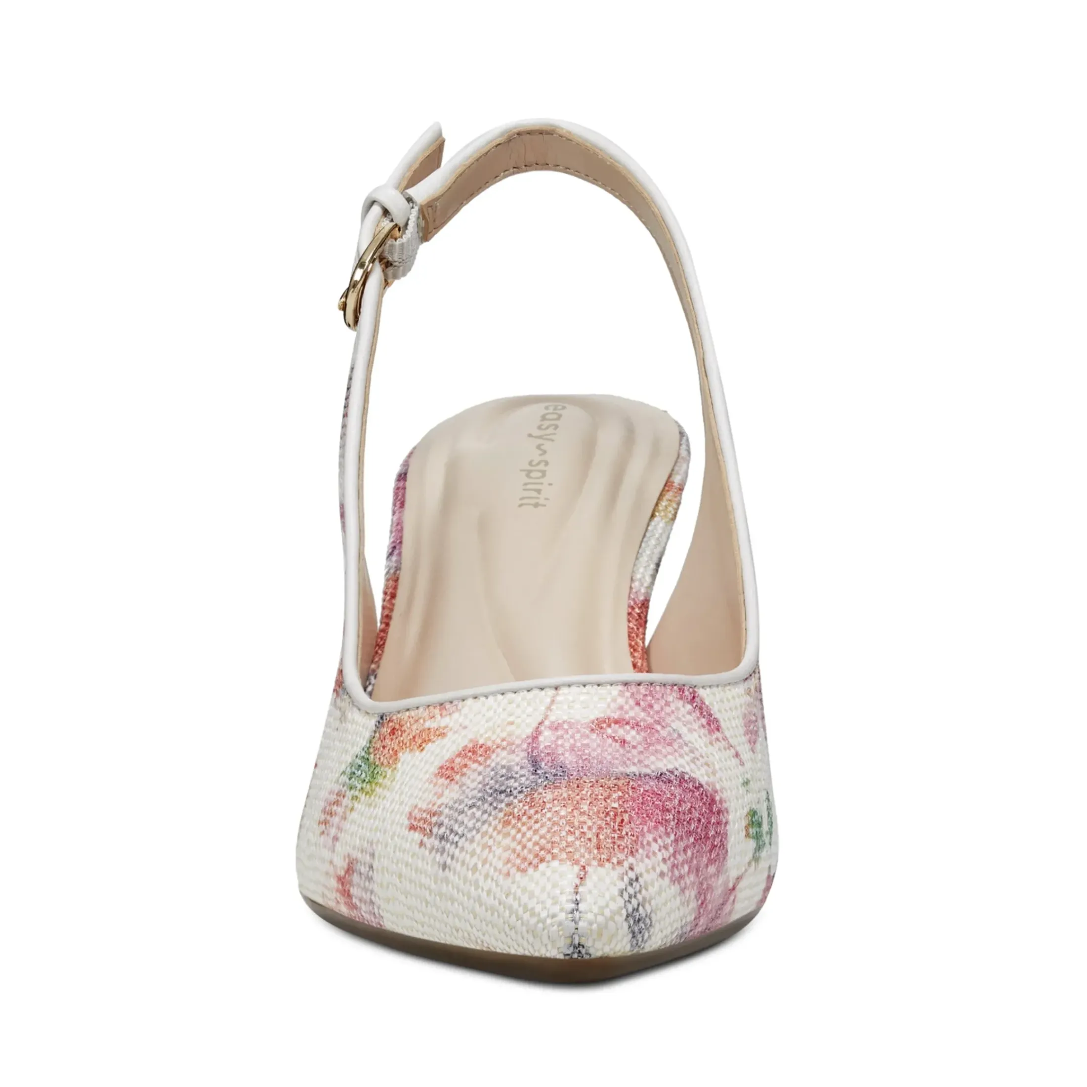 eFlex|eFlex>Easy Spirit Raveen Slingback Pumps Floral Raffia