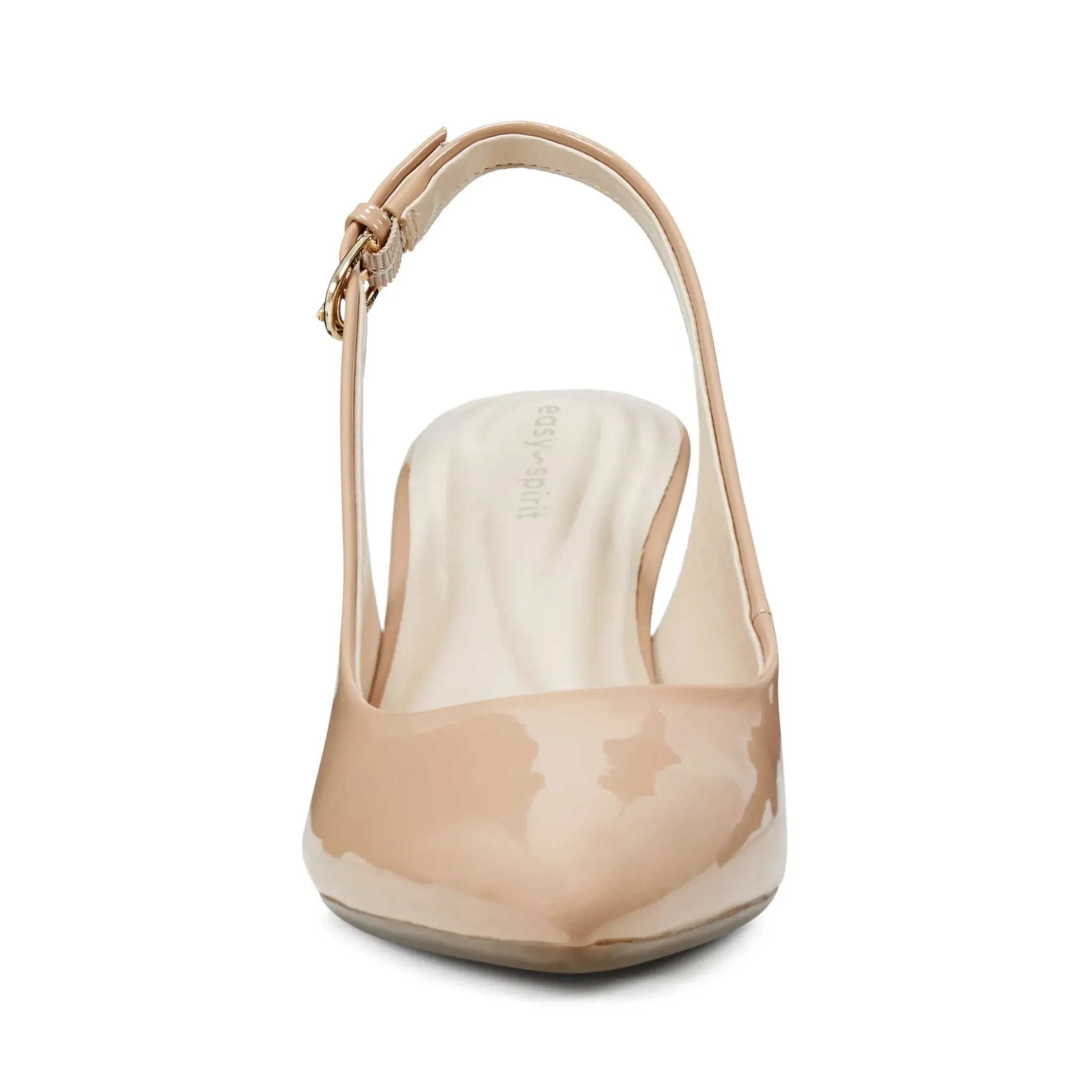 eFlex|eFlex>Easy Spirit Raveen Slingback Pumps Natural Patent