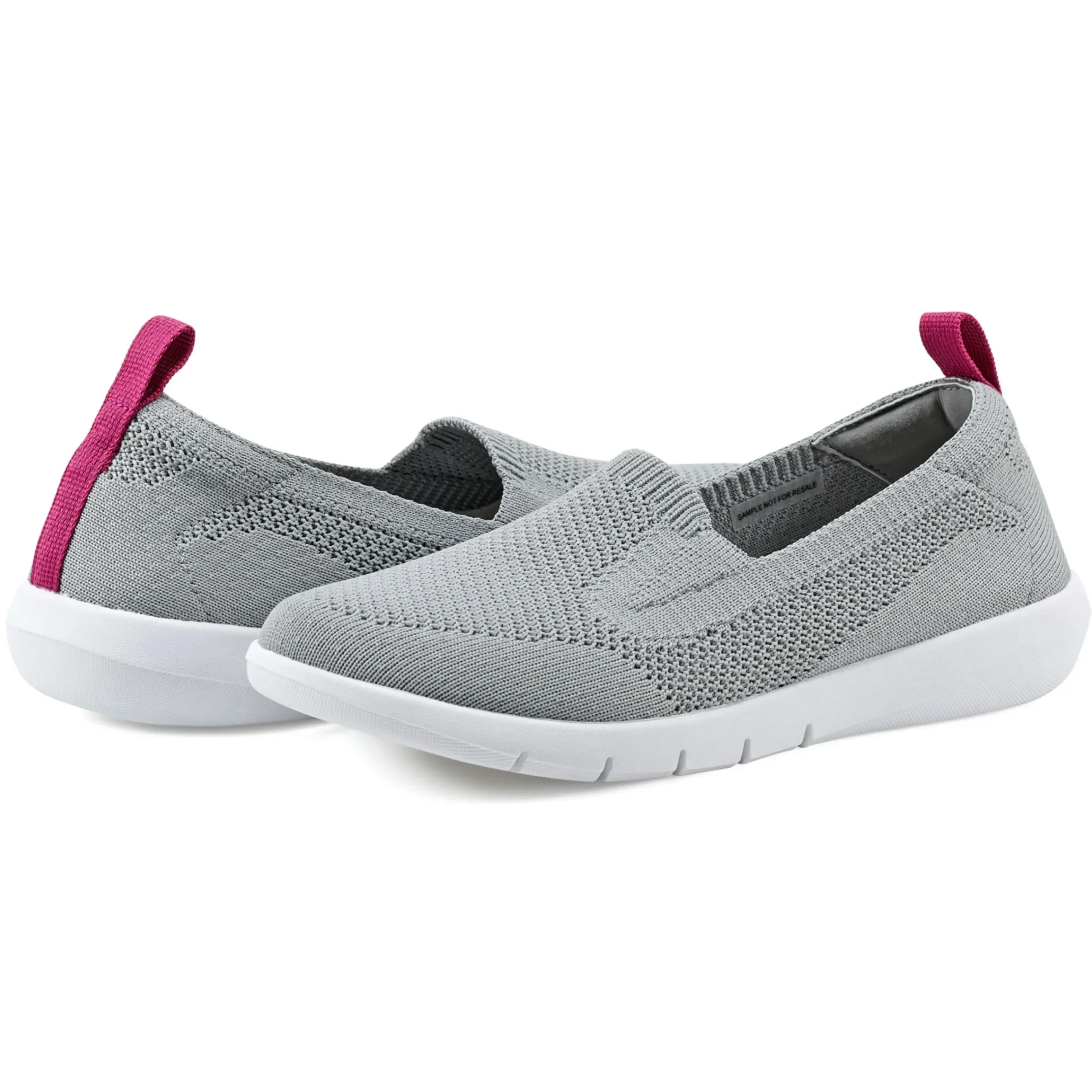 Slip Ons|Slip Ons>Easy Spirit Razzle Casual Flats Light Grey