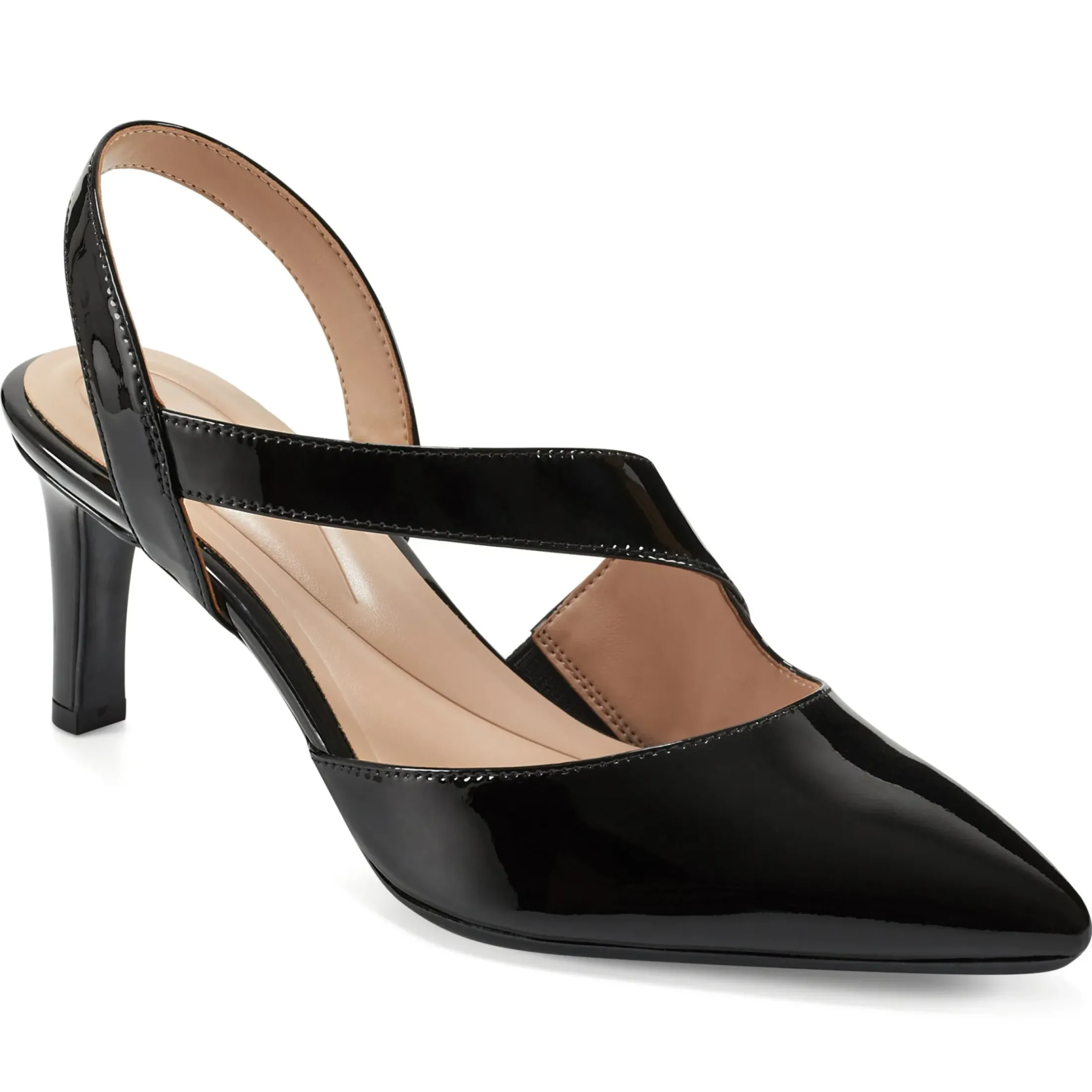 eFlex|eFlex>Easy Spirit Recruit Slingback Pumps Black Patent