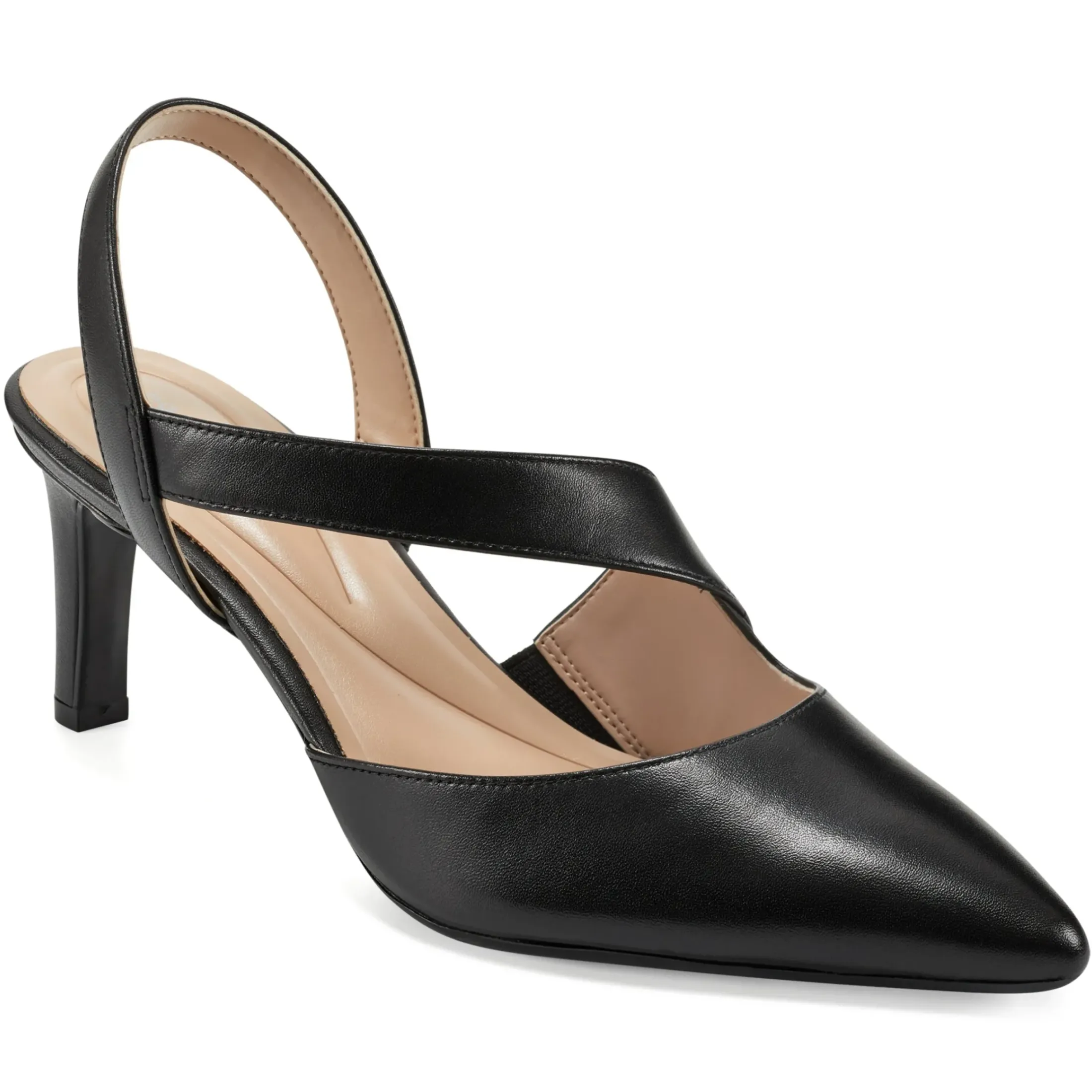 eFlex|eFlex>Easy Spirit Recruit Slingback Pumps Black Leather