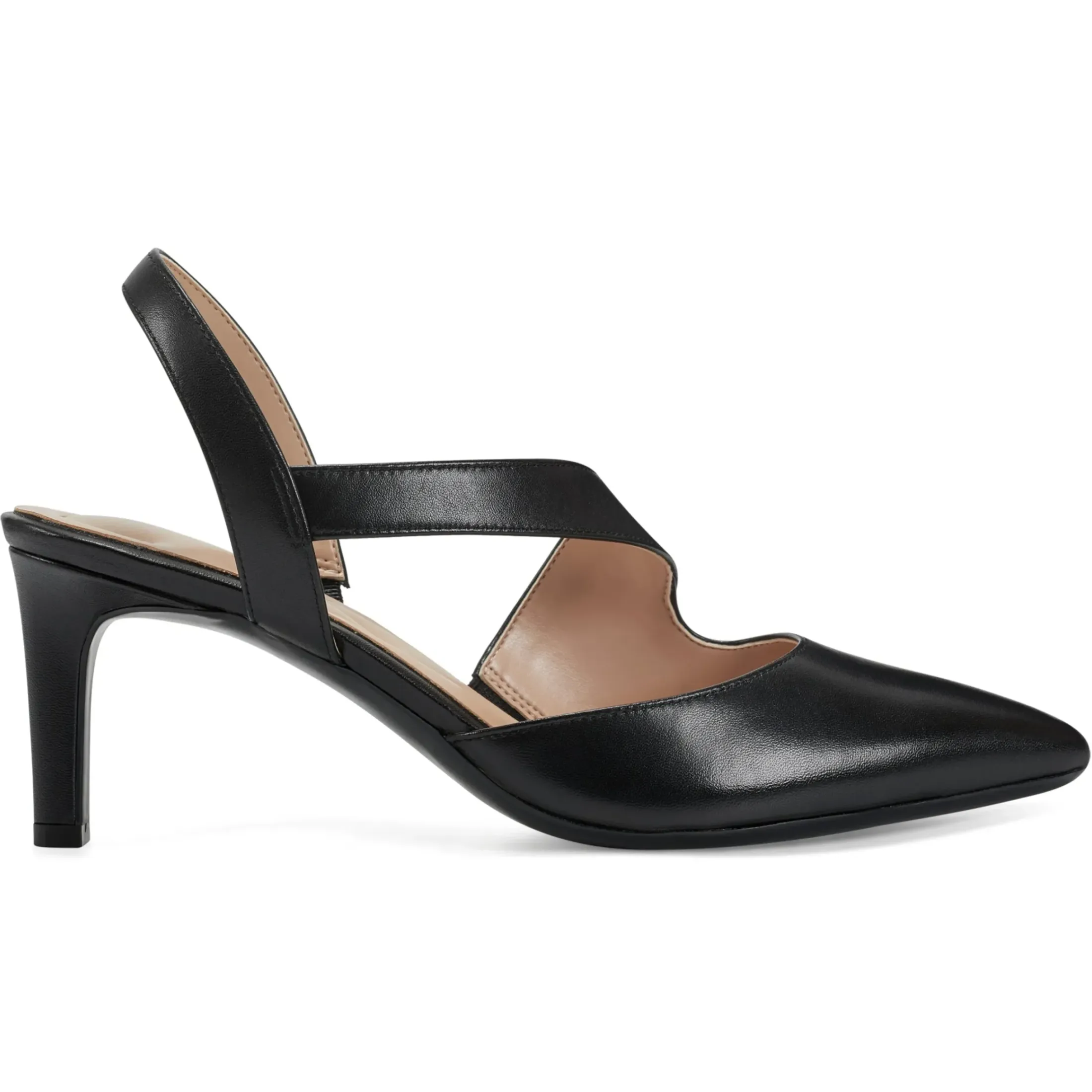 eFlex|eFlex>Easy Spirit Recruit Slingback Pumps Black Leather