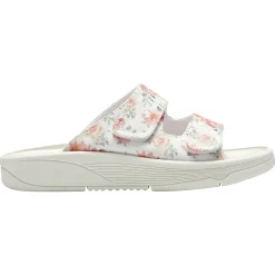 Casual|Sandals>Easy Spirit Red Slip On Sandals Floral