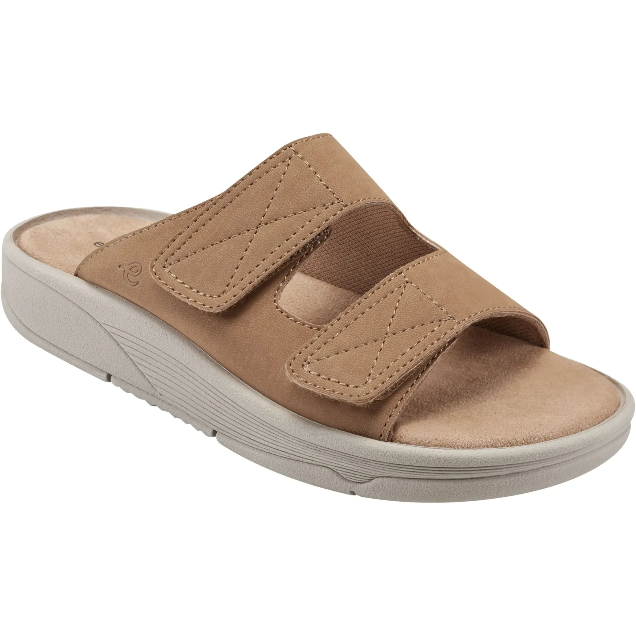 Casual|Sandals>Easy Spirit Red Slip On Sandals Brown