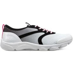 e360|Sneakers>Easy Spirit Reinvent Lace Up Walking Shoes White/Black Multi