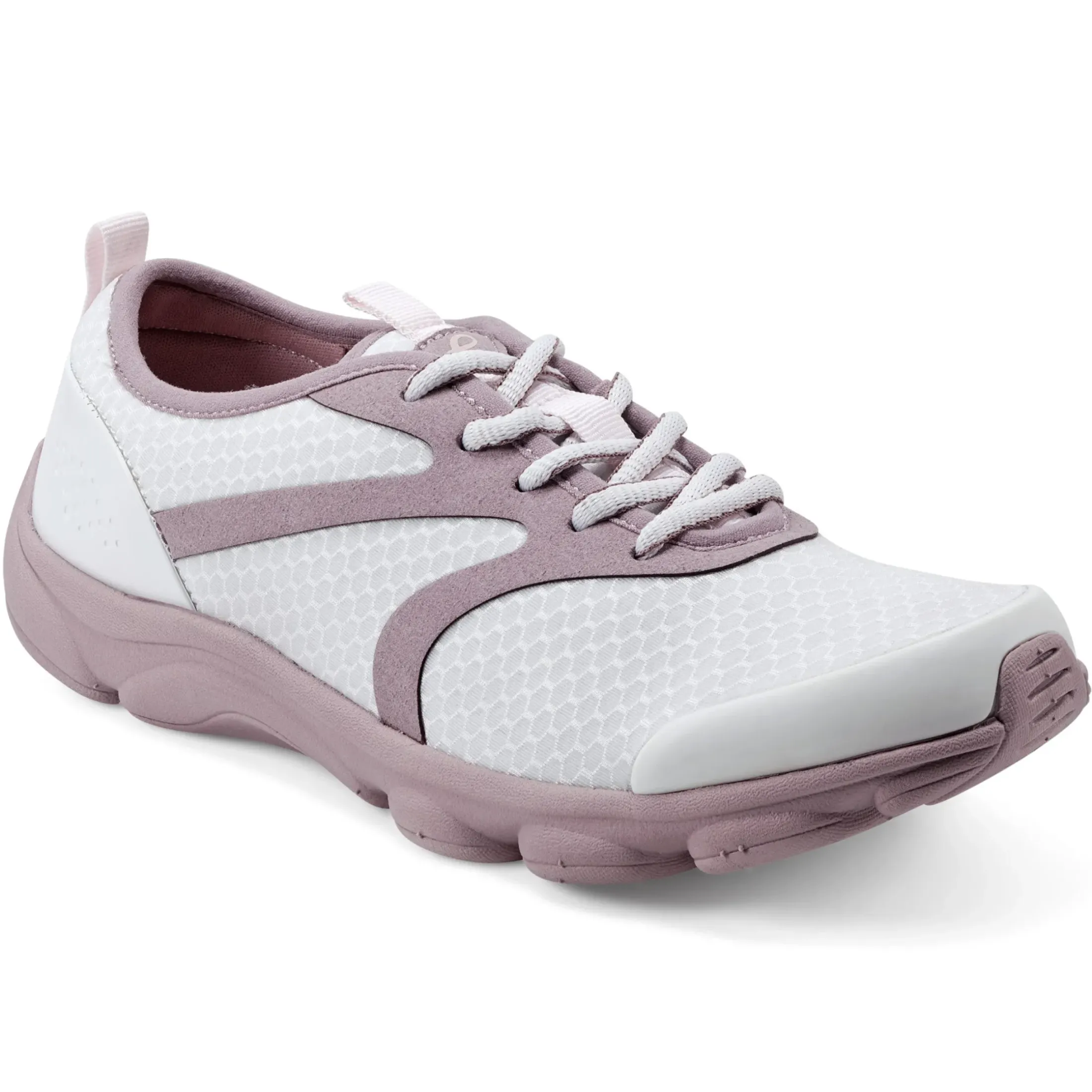 e360|Sneakers>Easy Spirit Reinvent Lace Up Walking Shoes White Pink Mesh Multi