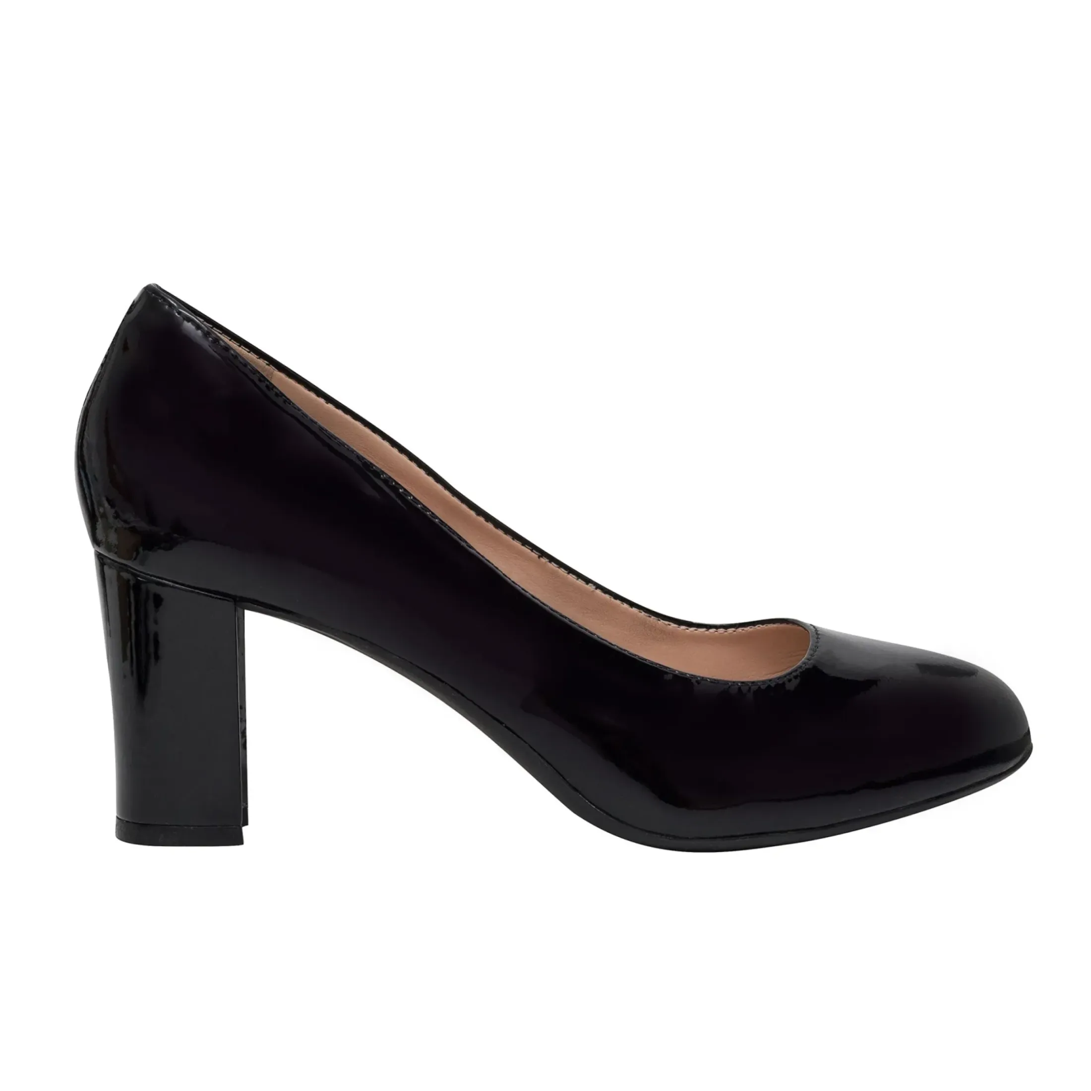 Mid Heels|eFlex>Easy Spirit Riley Hidden Platform Pumps Black Patent