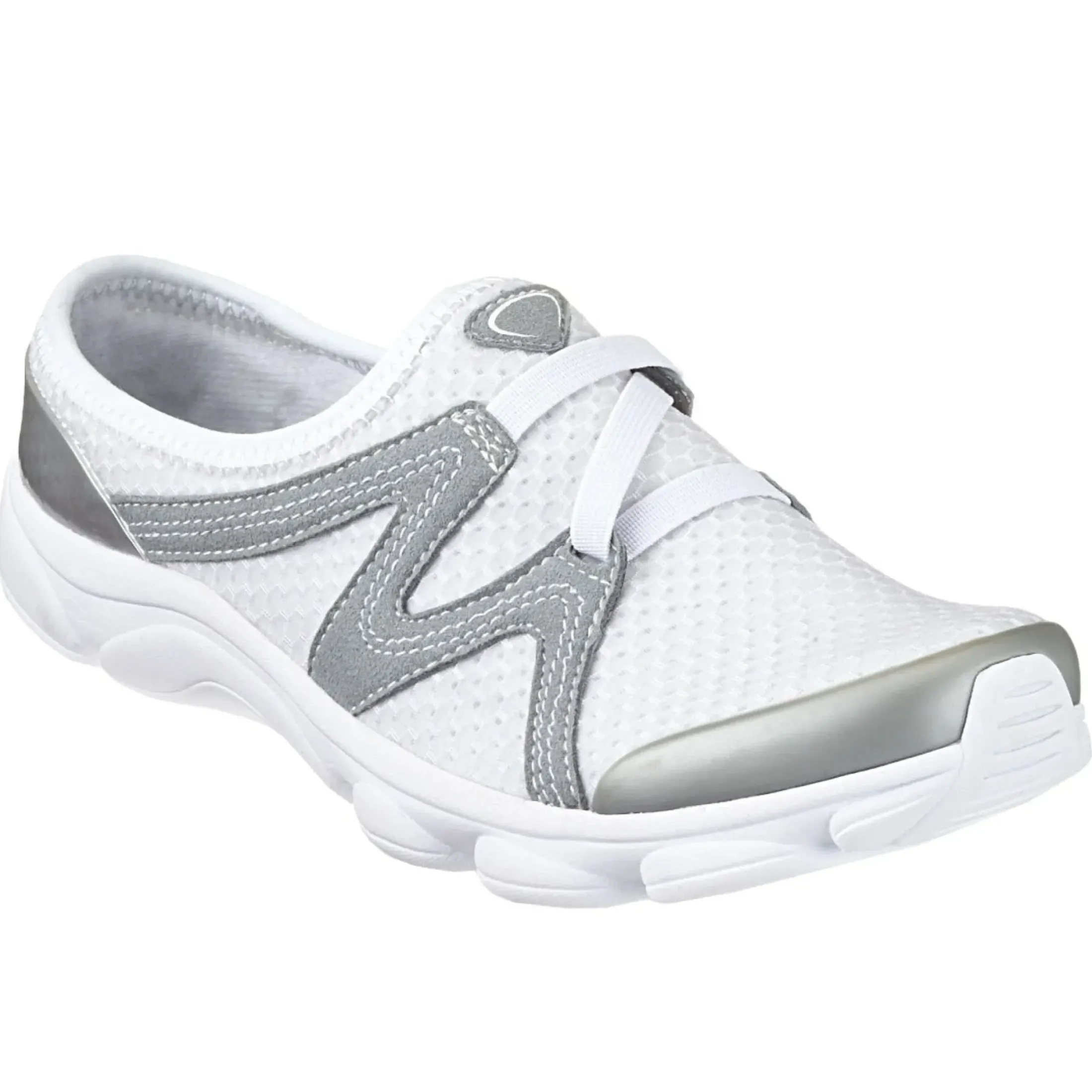 e360|Riptide Clogs>Easy Spirit Riptide Clogs White Fabric