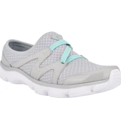 e360|Riptide Clogs>Easy Spirit Riptide Clogs Light Grey Fabric
