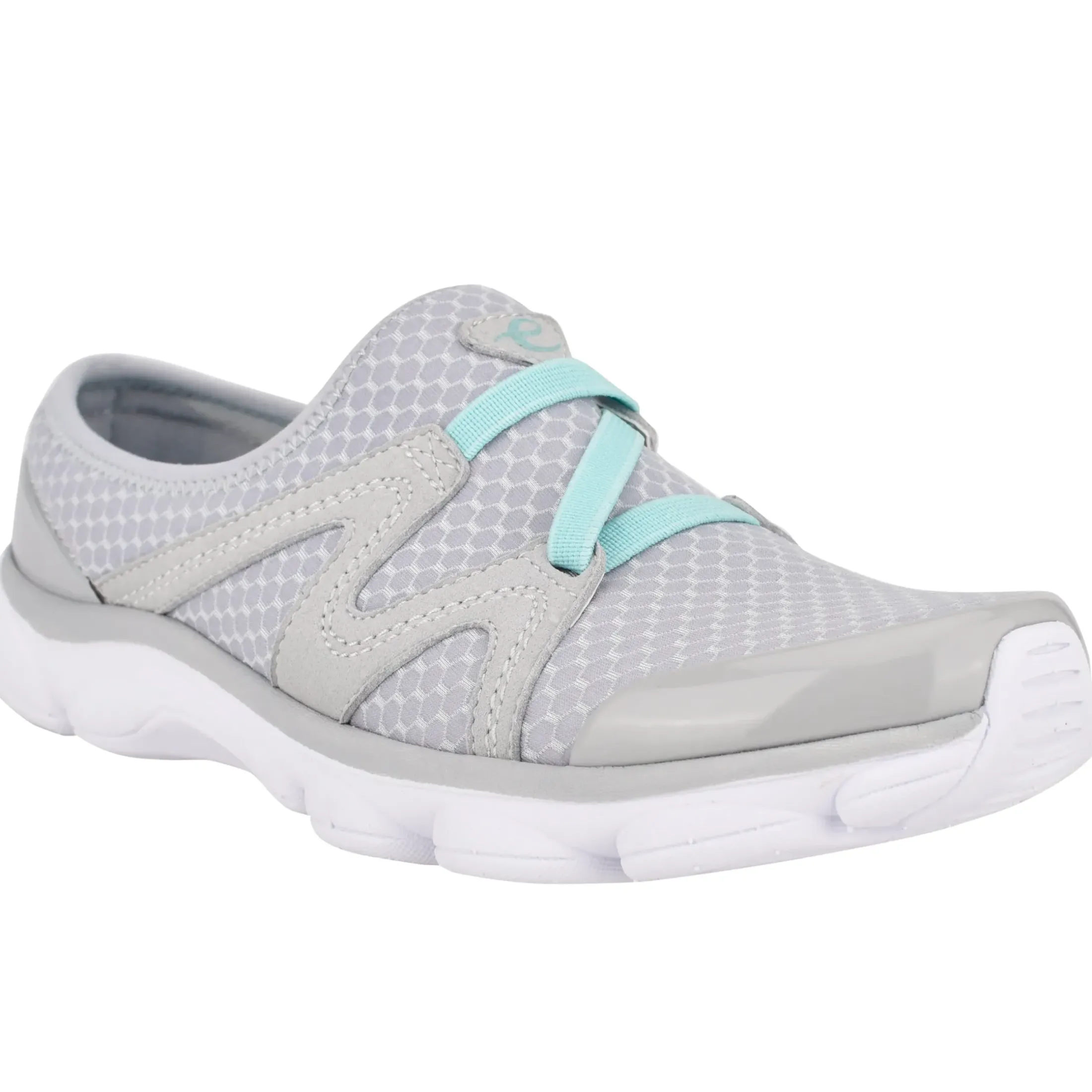 e360|Riptide Clogs>Easy Spirit Riptide Clogs Light Grey Fabric