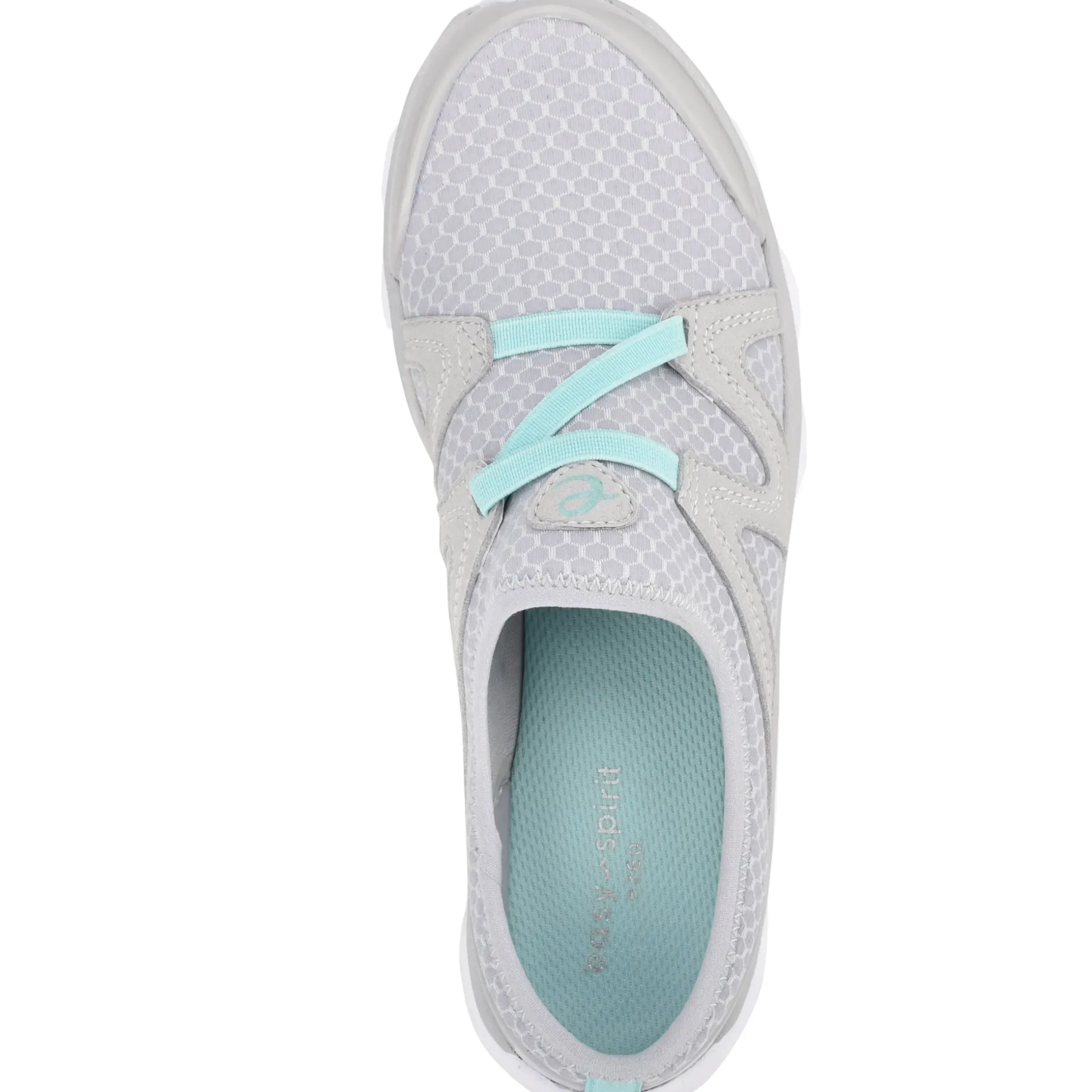 e360|Riptide Clogs>Easy Spirit Riptide Clogs Light Grey Fabric