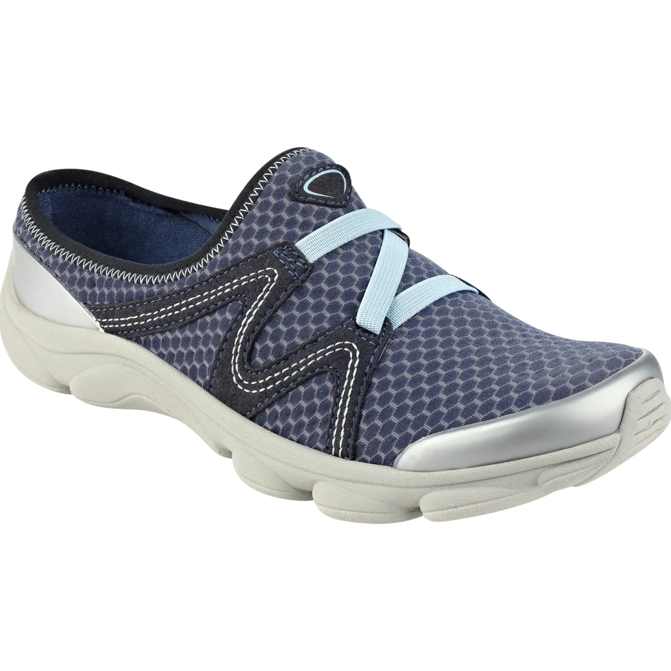 e360|Riptide Clogs>Easy Spirit Riptide Clogs Navy Fabric