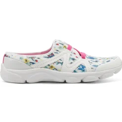 e360|Riptide Clogs>Easy Spirit Riptide Clogs White Multi Butterfly Floral
