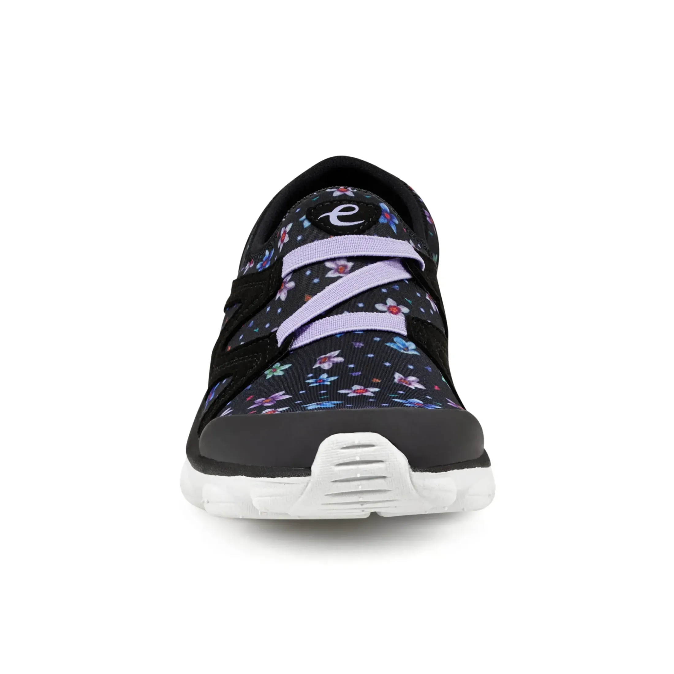 e360|Riptide Clogs>Easy Spirit Riptide Clogs Black Multi Buttercup Floral