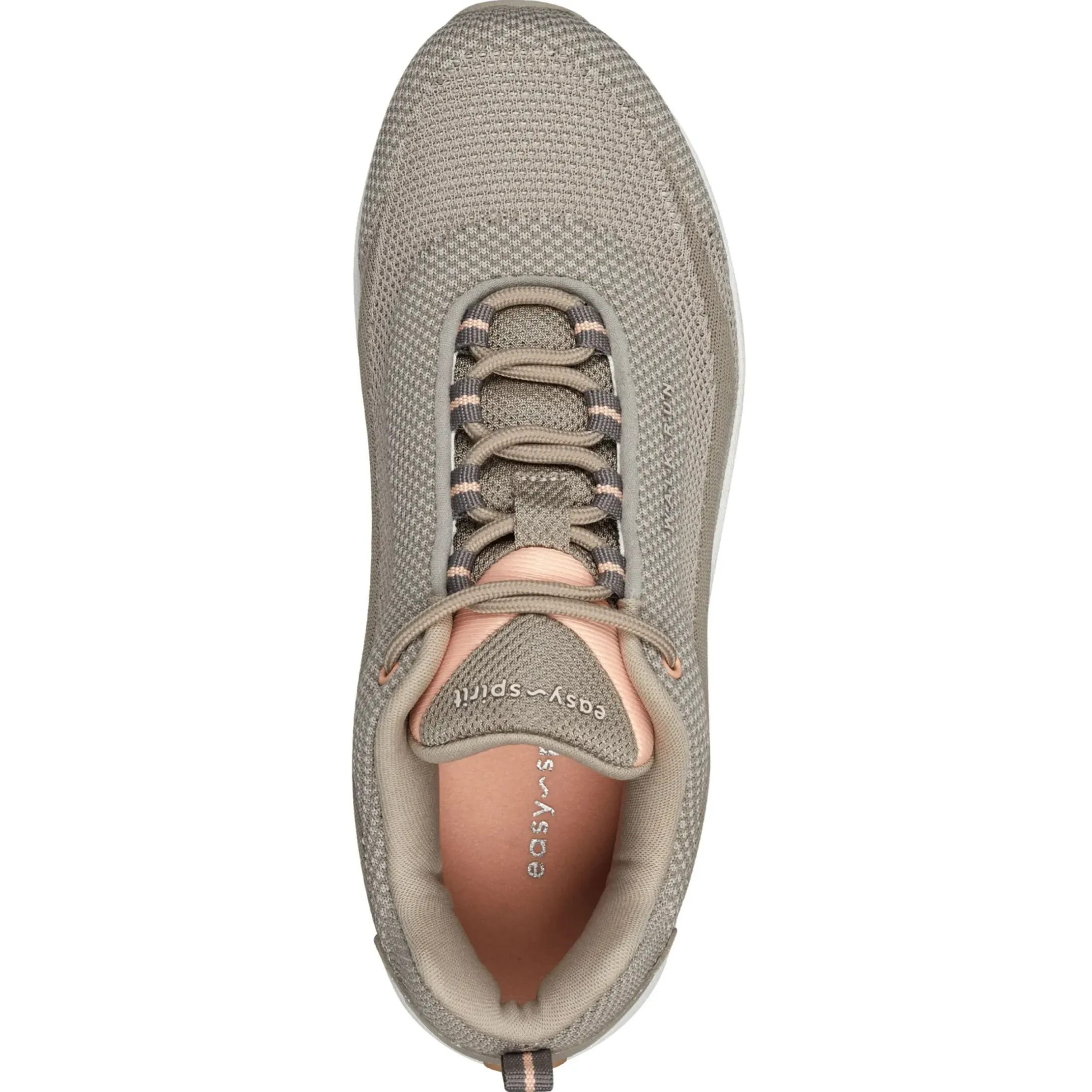 Romy & Friends|Romy Walking Shoes>Easy Spirit Romy Knit Eco Walking Shoes Khaki Recycled Knit