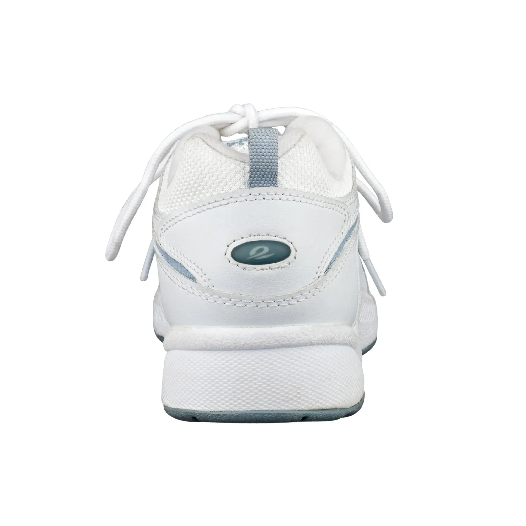 Romy Walking Shoes|Romy>Easy Spirit Romy Leather Walking Shoes White/Grey Leather