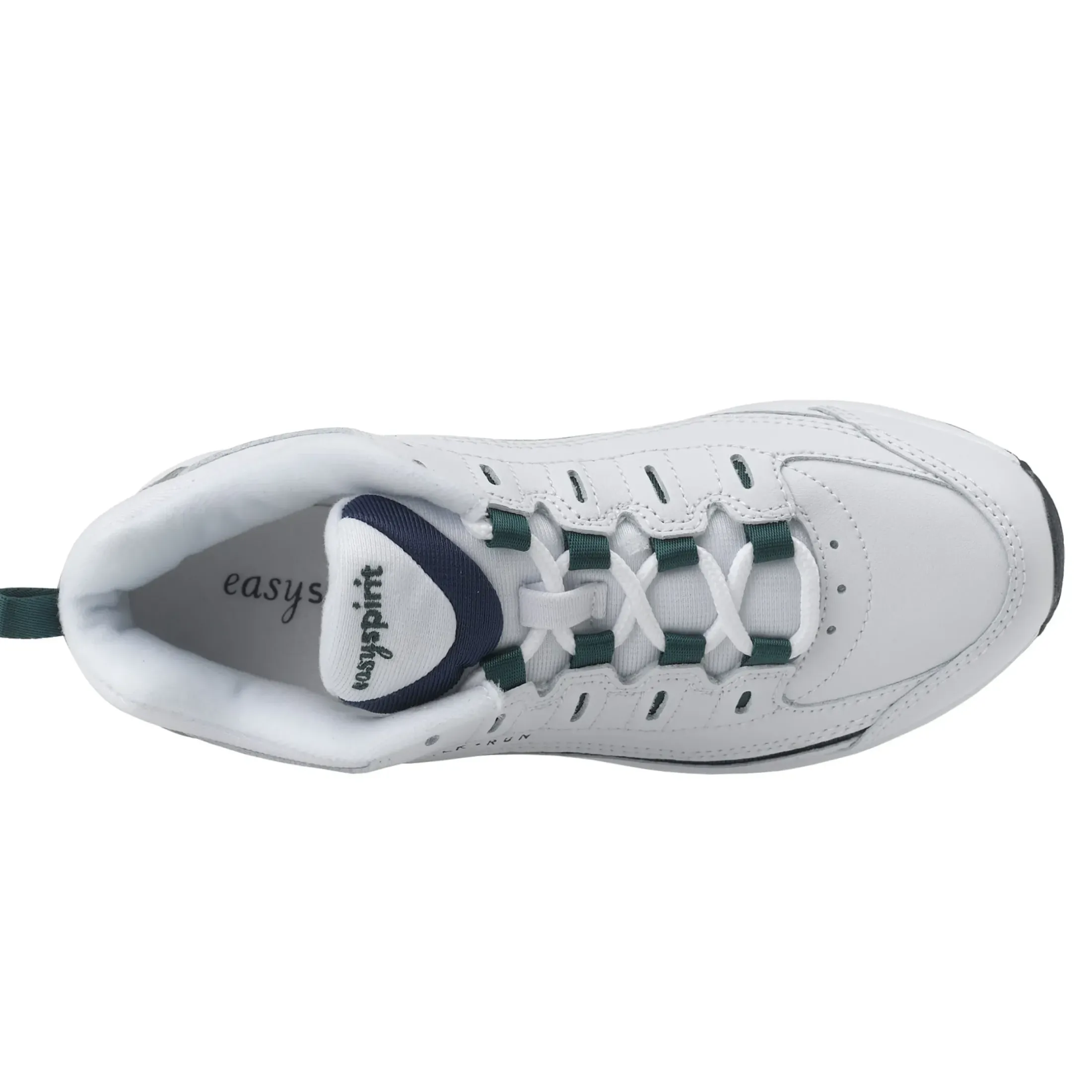 Romy & Friends|Romy Walking Shoes>Easy Spirit Romy Leather Walking Shoes White/Navy Leather