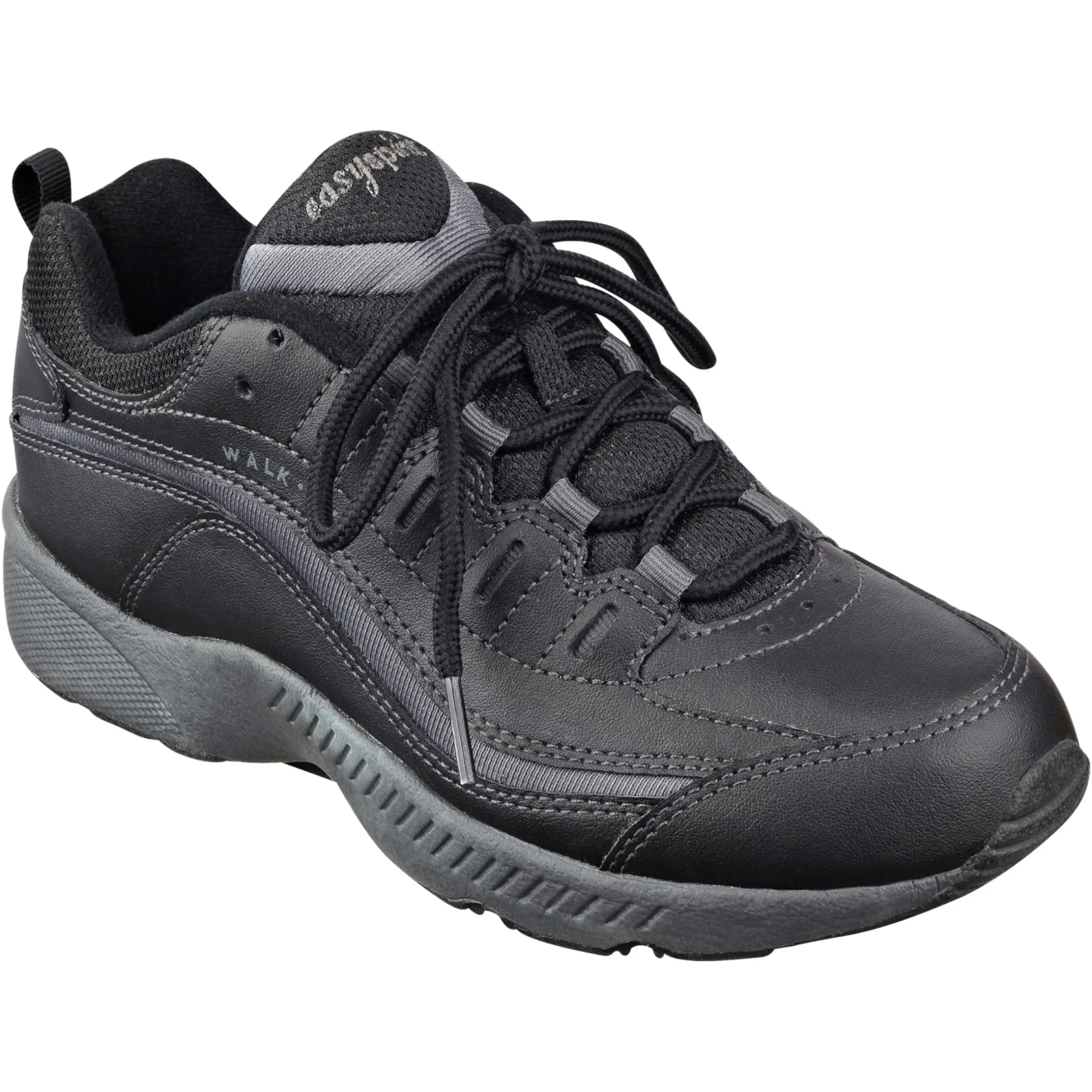 Romy & Friends|Romy Walking Shoes>Easy Spirit Romy Leather Walking Shoes Black Leather