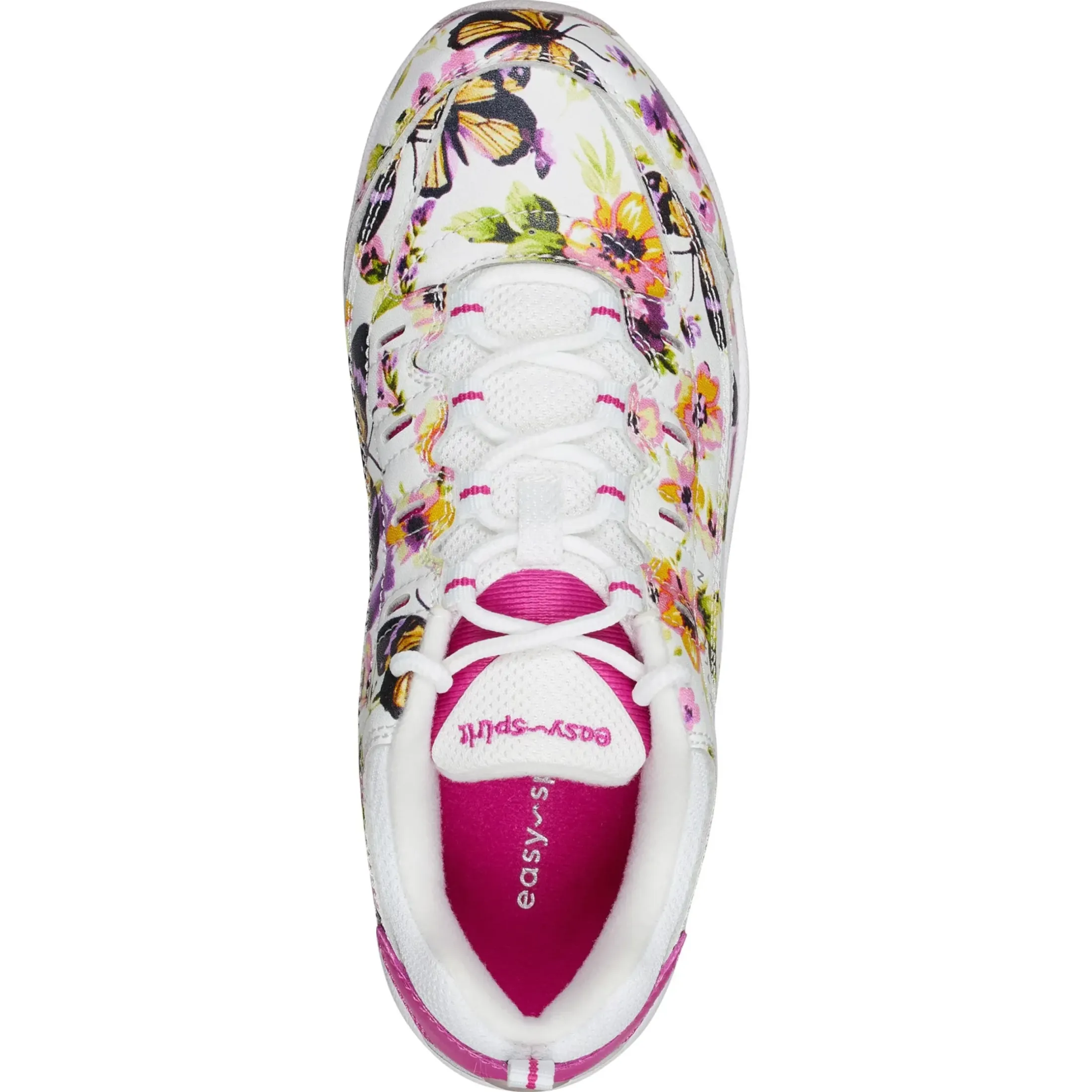 Romy & Friends|Romy Walking Shoes>Easy Spirit Romy Leather Walking Shoes Floral Butterfly Print