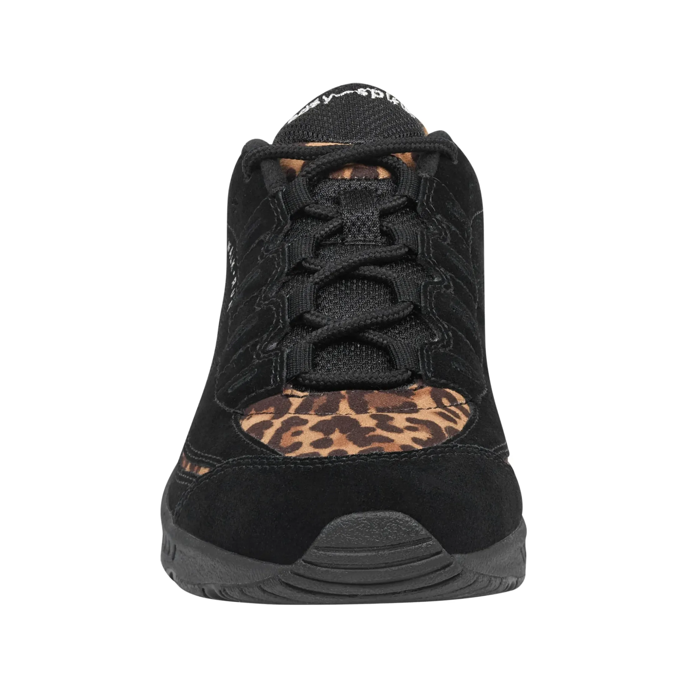 Romy & Friends|Romy Walking Shoes>Easy Spirit Romy Suede Walking Shoe Black Leopard Suede