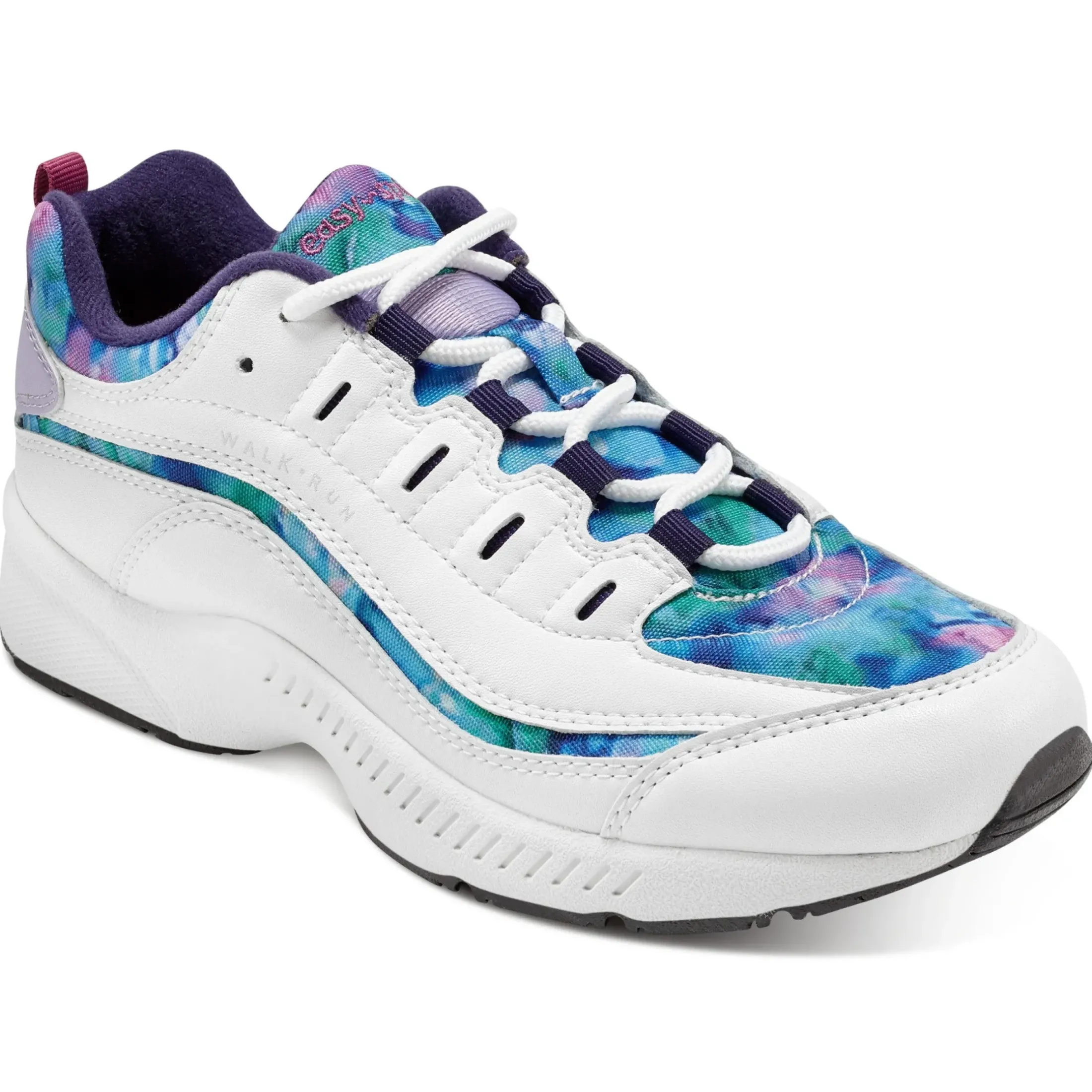 Romy & Friends|Romy Walking Shoes>Easy Spirit Romy Walking Shoes White/Blue Multi