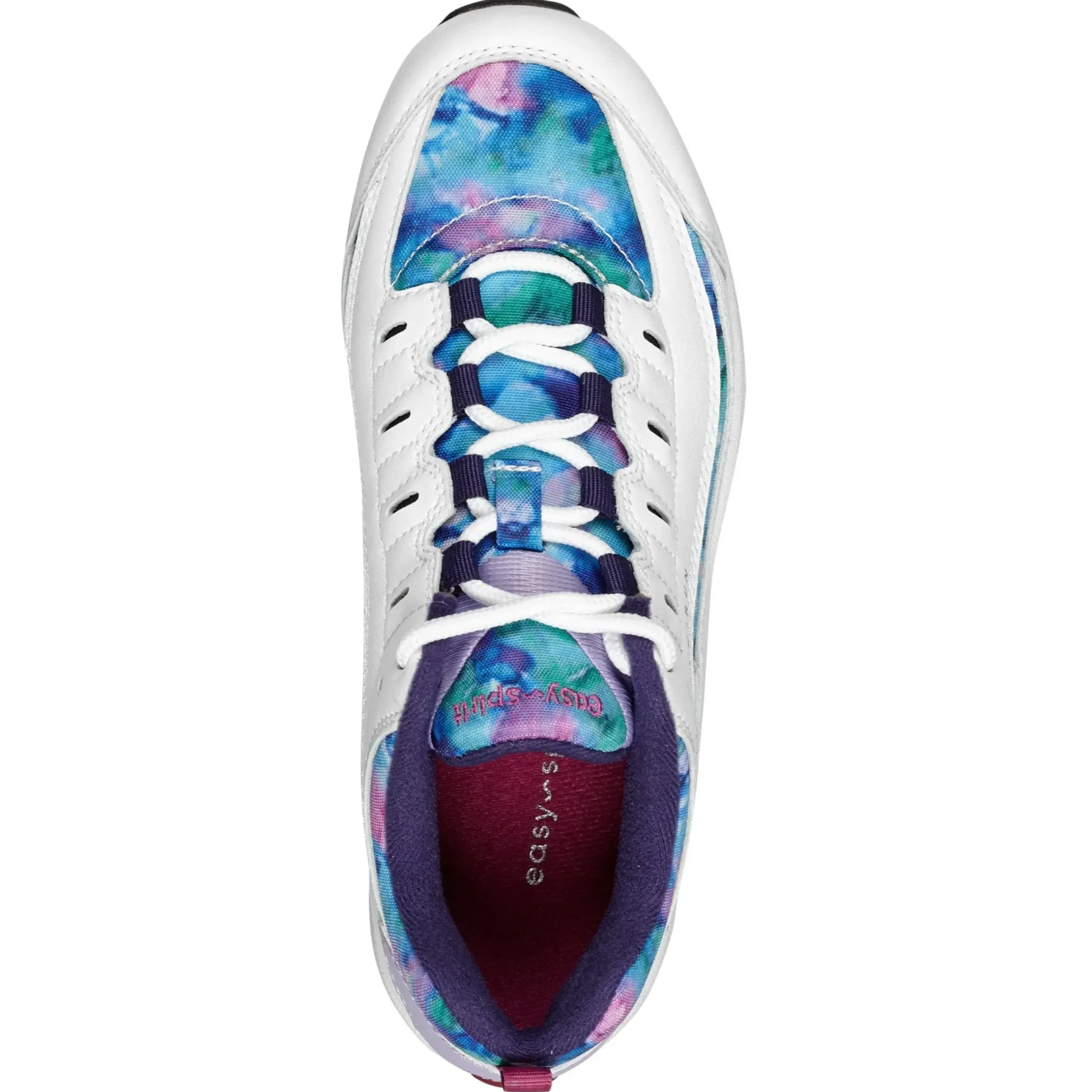 Romy & Friends|Romy Walking Shoes>Easy Spirit Romy Walking Shoes White/Blue Multi