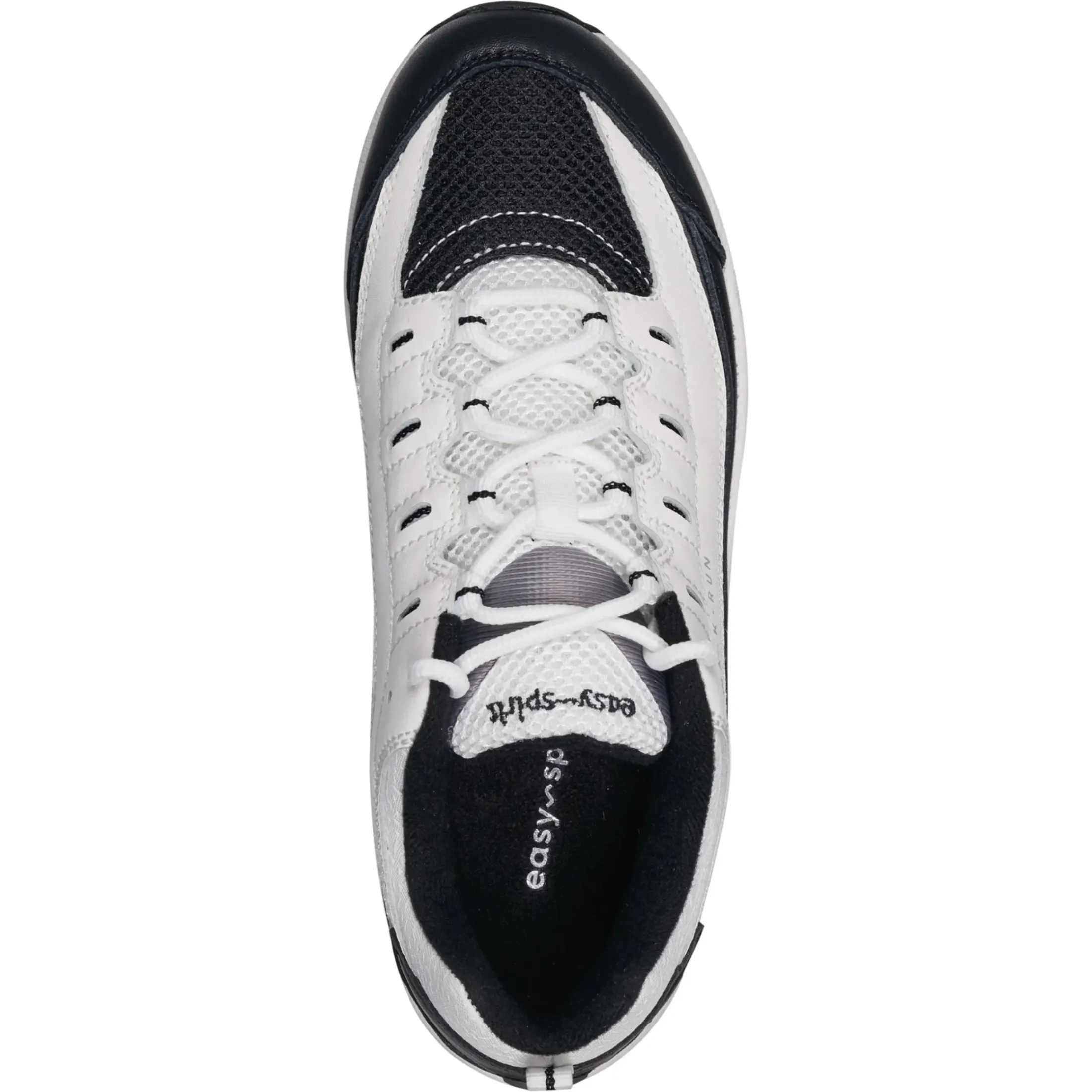 Romy & Friends|Romy Walking Shoes>Easy Spirit Romy Walking Shoes Black/White Leather