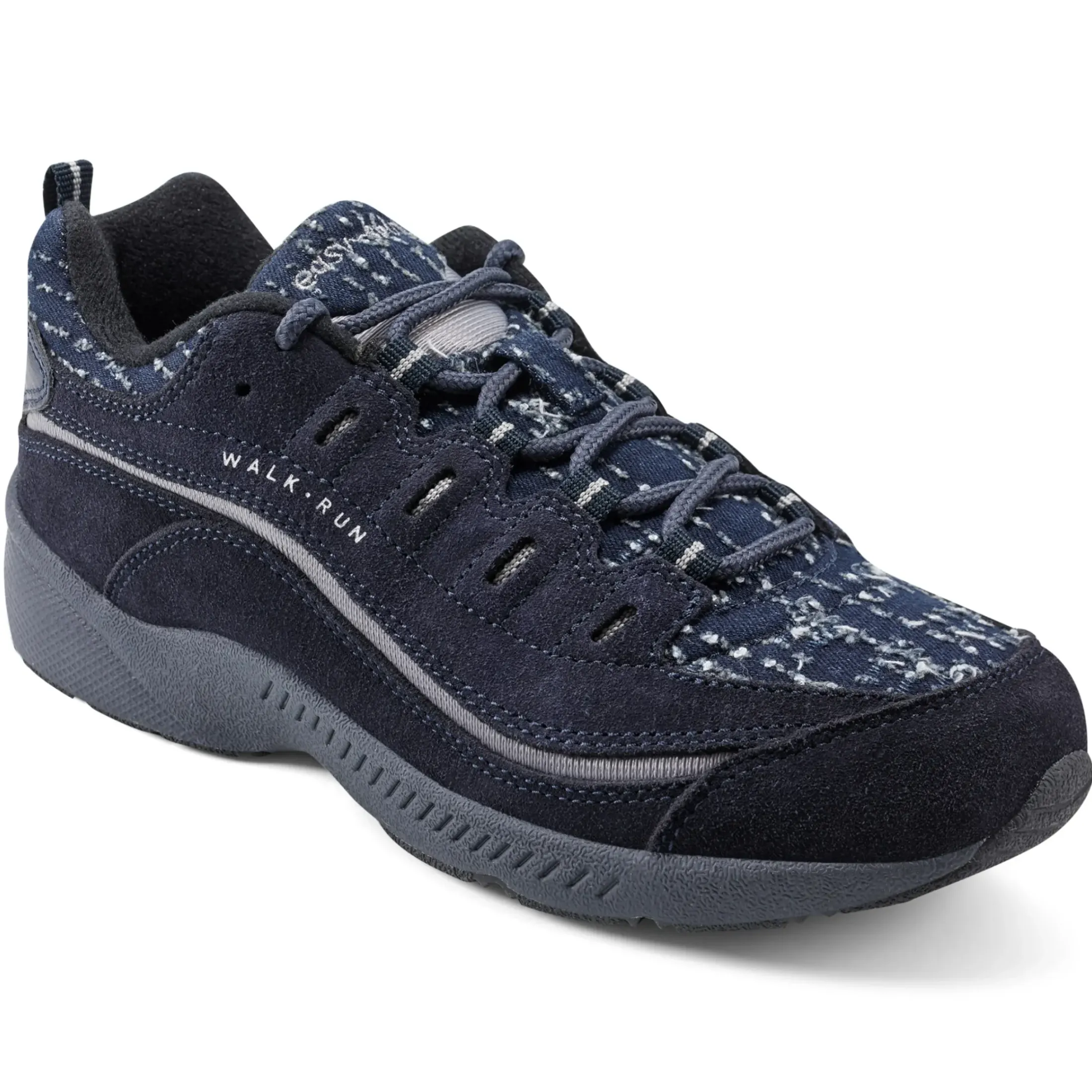 Romy & Friends|Romy Walking Shoes>Easy Spirit Romy Walking Shoes Navy Boucle