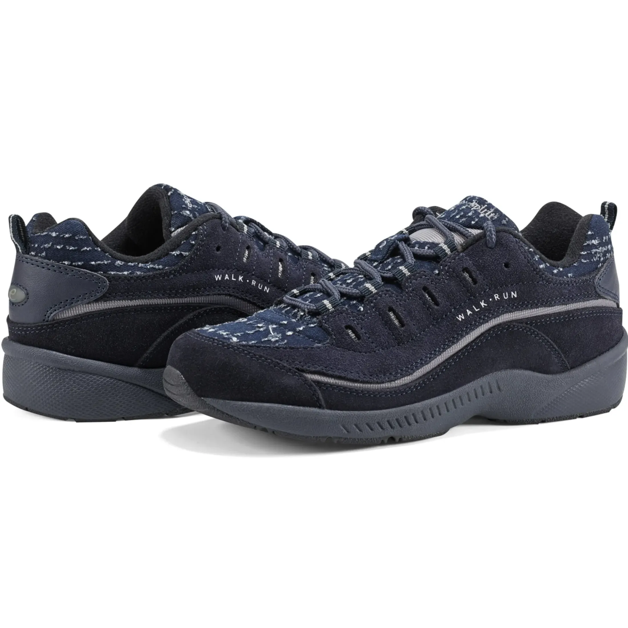 Romy & Friends|Romy Walking Shoes>Easy Spirit Romy Walking Shoes Navy Boucle