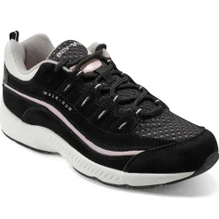 Romy & Friends|Romy Walking Shoes>Easy Spirit Romy Walking Shoes Black/Peach Mesh