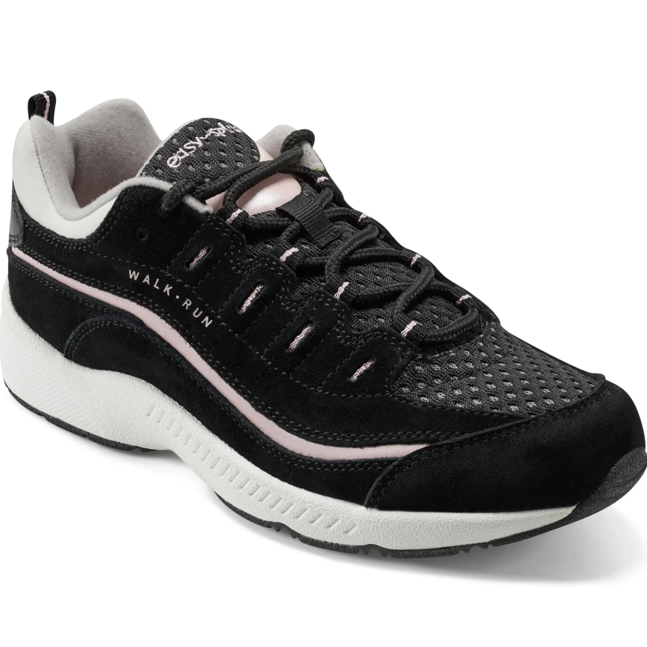 Romy & Friends|Romy Walking Shoes>Easy Spirit Romy Walking Shoes Black/Peach Mesh