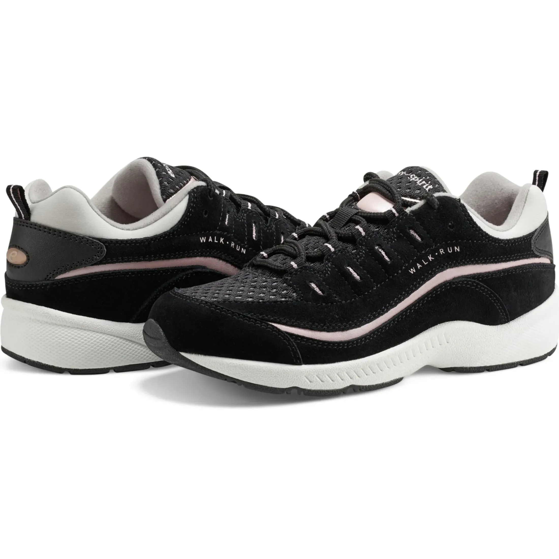 Romy & Friends|Romy Walking Shoes>Easy Spirit Romy Walking Shoes Black/Peach Mesh
